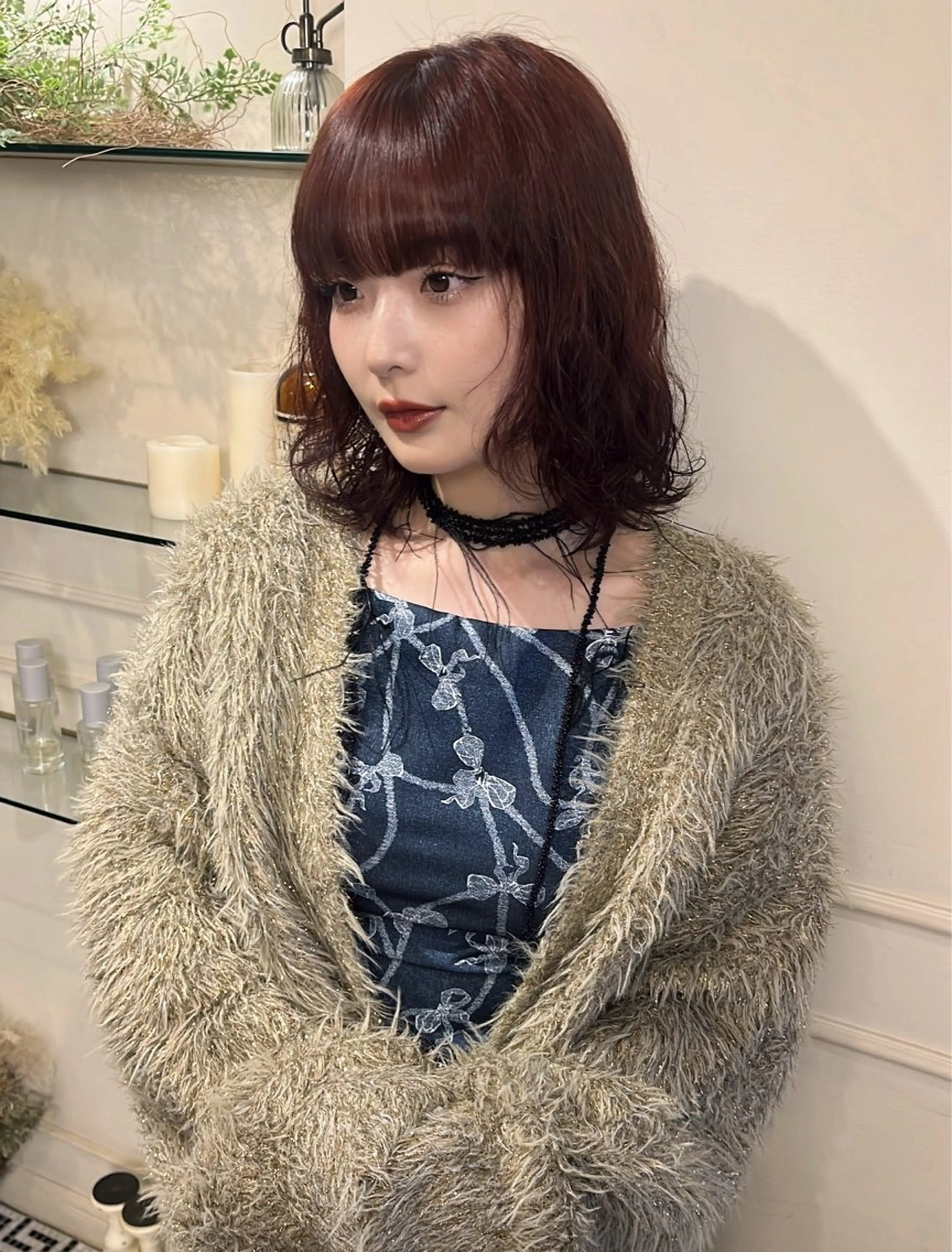 ミディアム カラー 美咲🤎 /艶カラー /ハイライトカラーのヘアスタイル