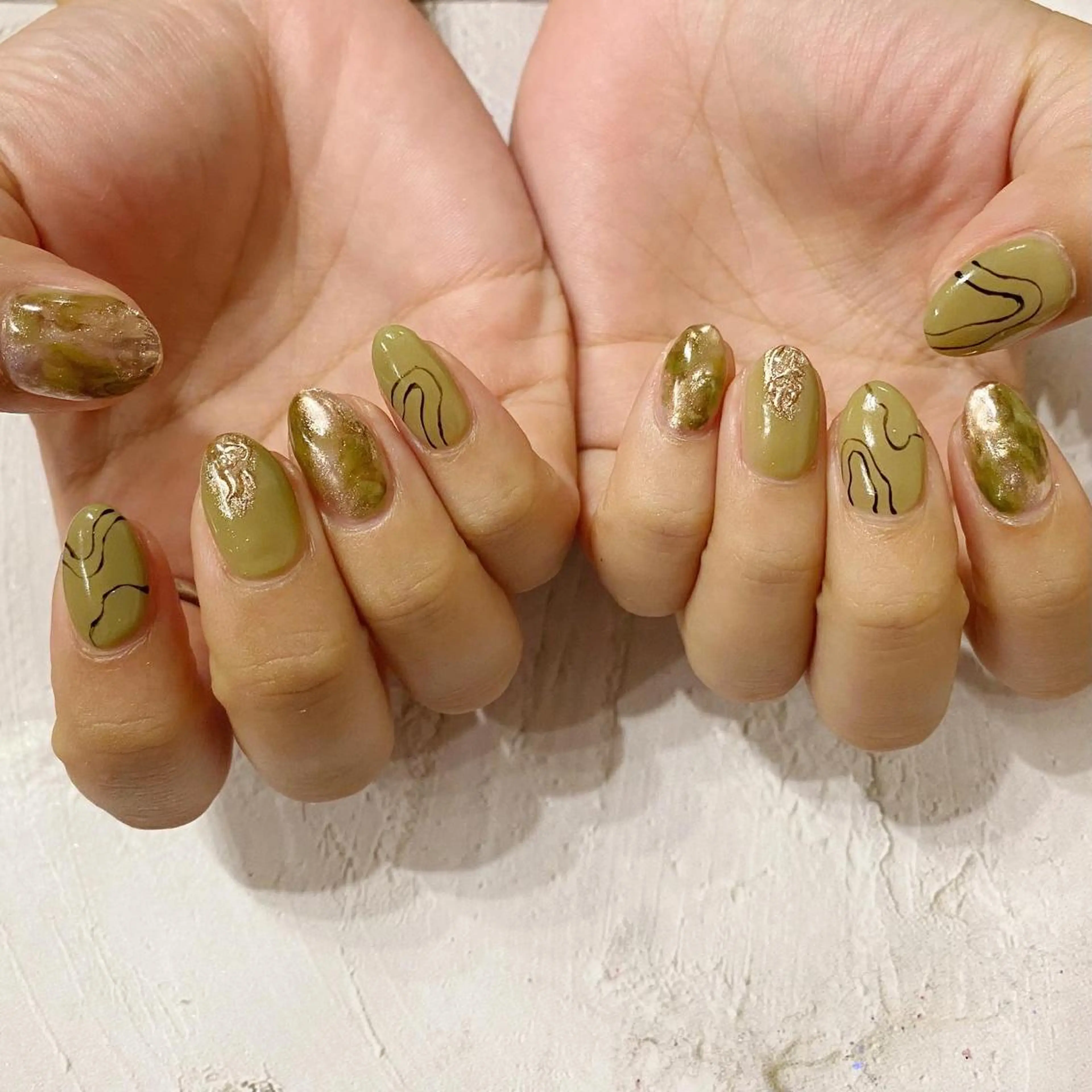 ネイル 韓国ネイル ミラーネイル ニュアンスネイル melumooi nailのネイルデザイン