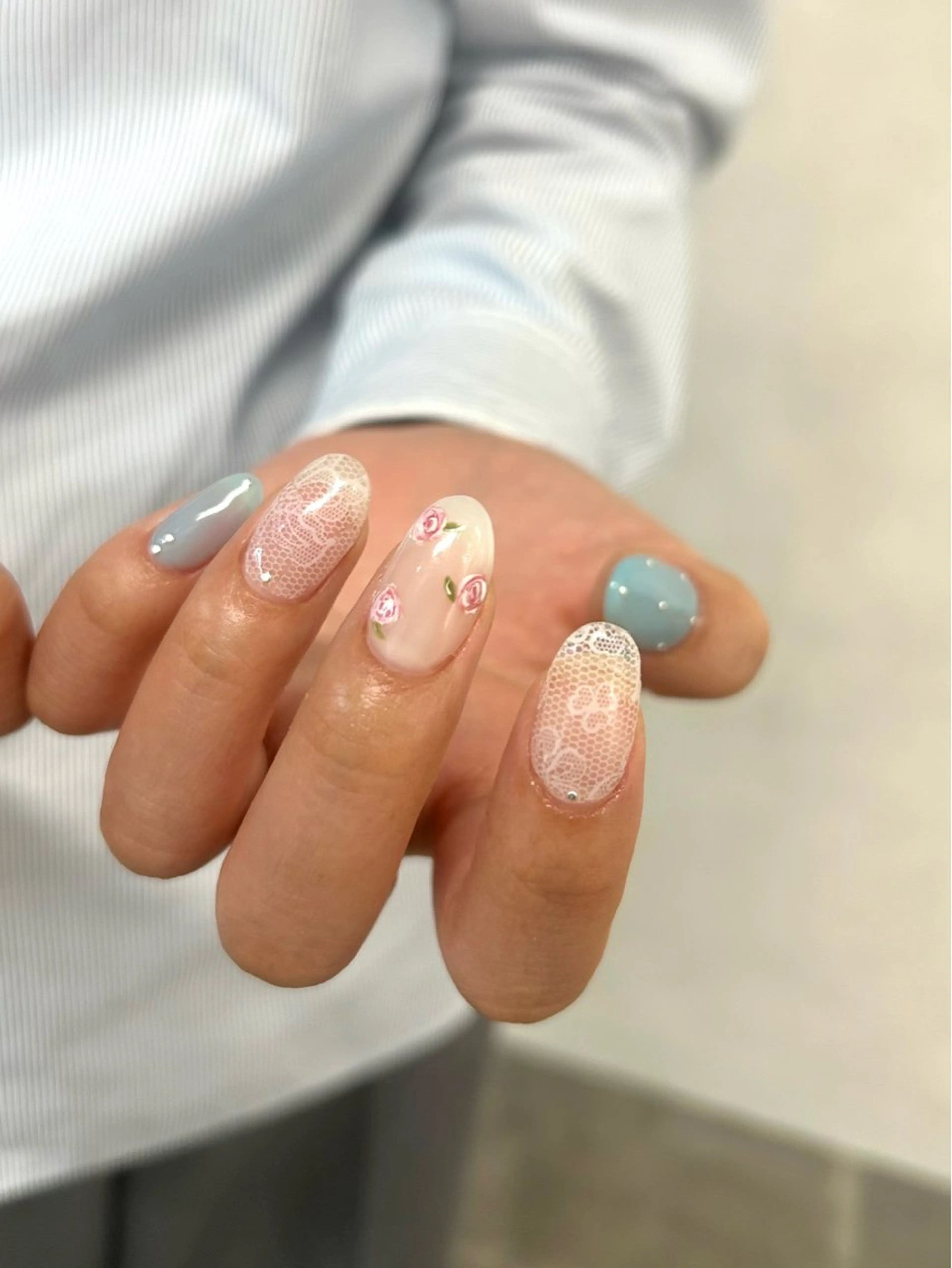 ネイル 長さ出し ネイルチップ 木戸 有佐のネイルデザイン