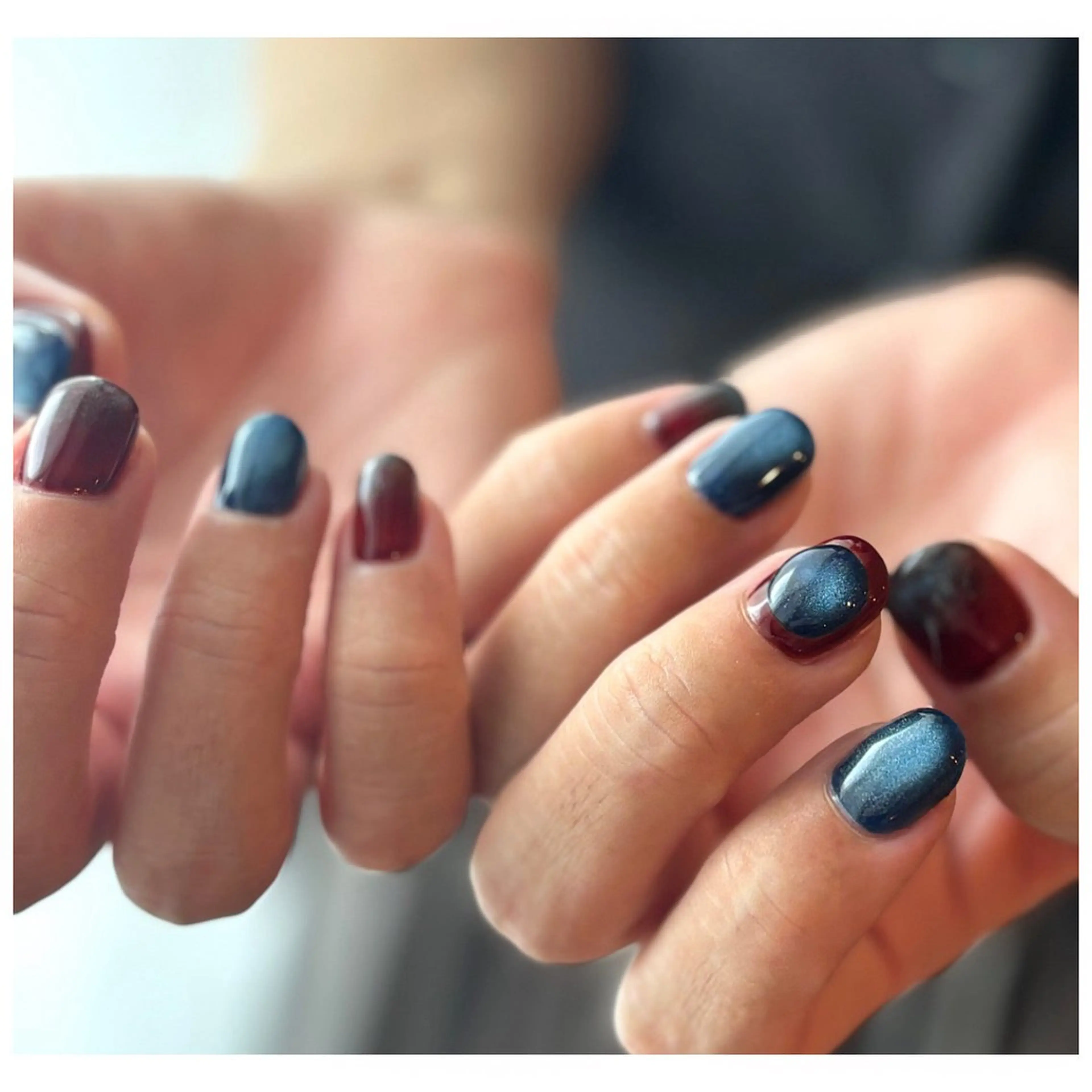 ネイル ブラウン ハンドネイル Elio 国泰寺のネイルデザイン