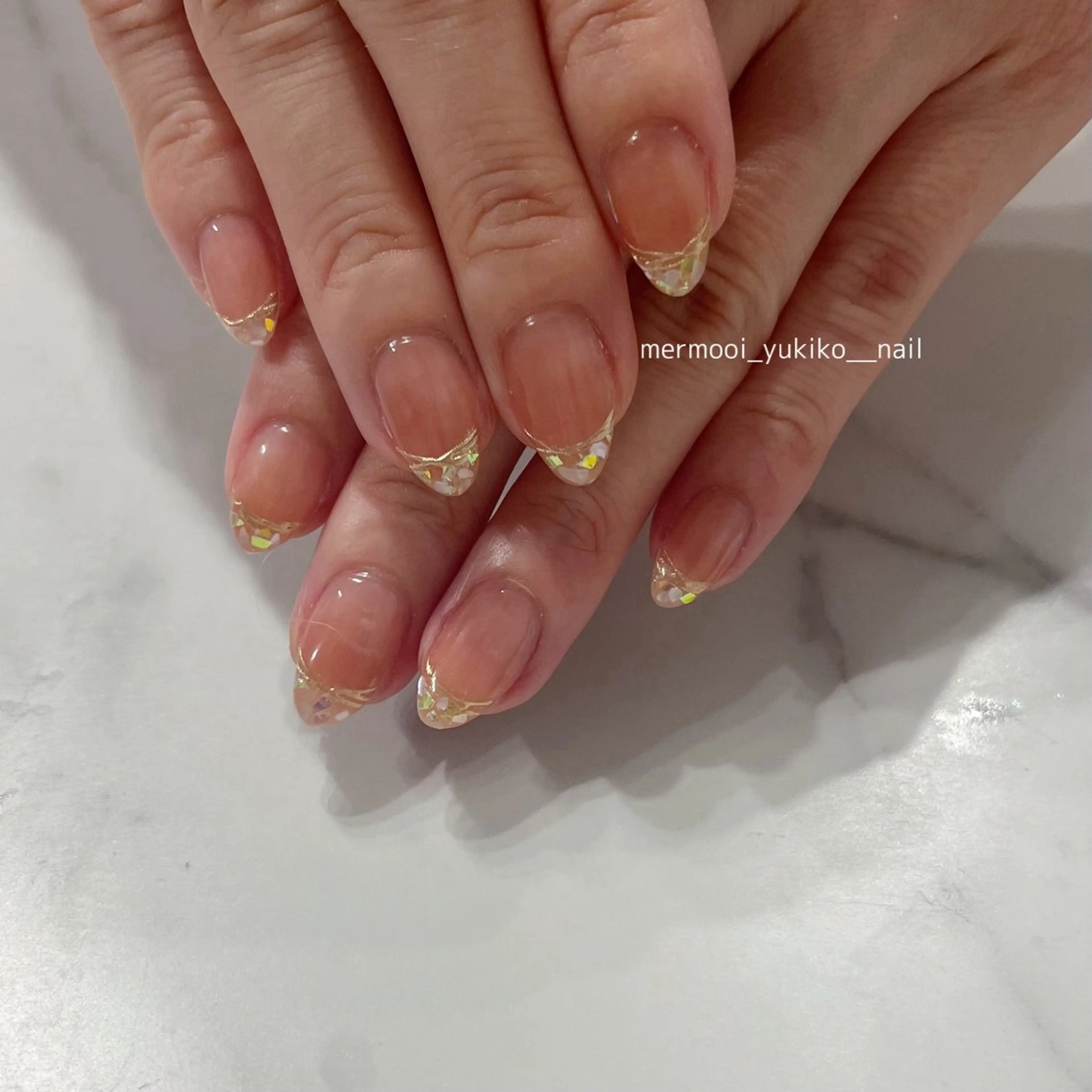 ネイル クリアネイル フレンチネイル melumooi nailのネイルデザイン