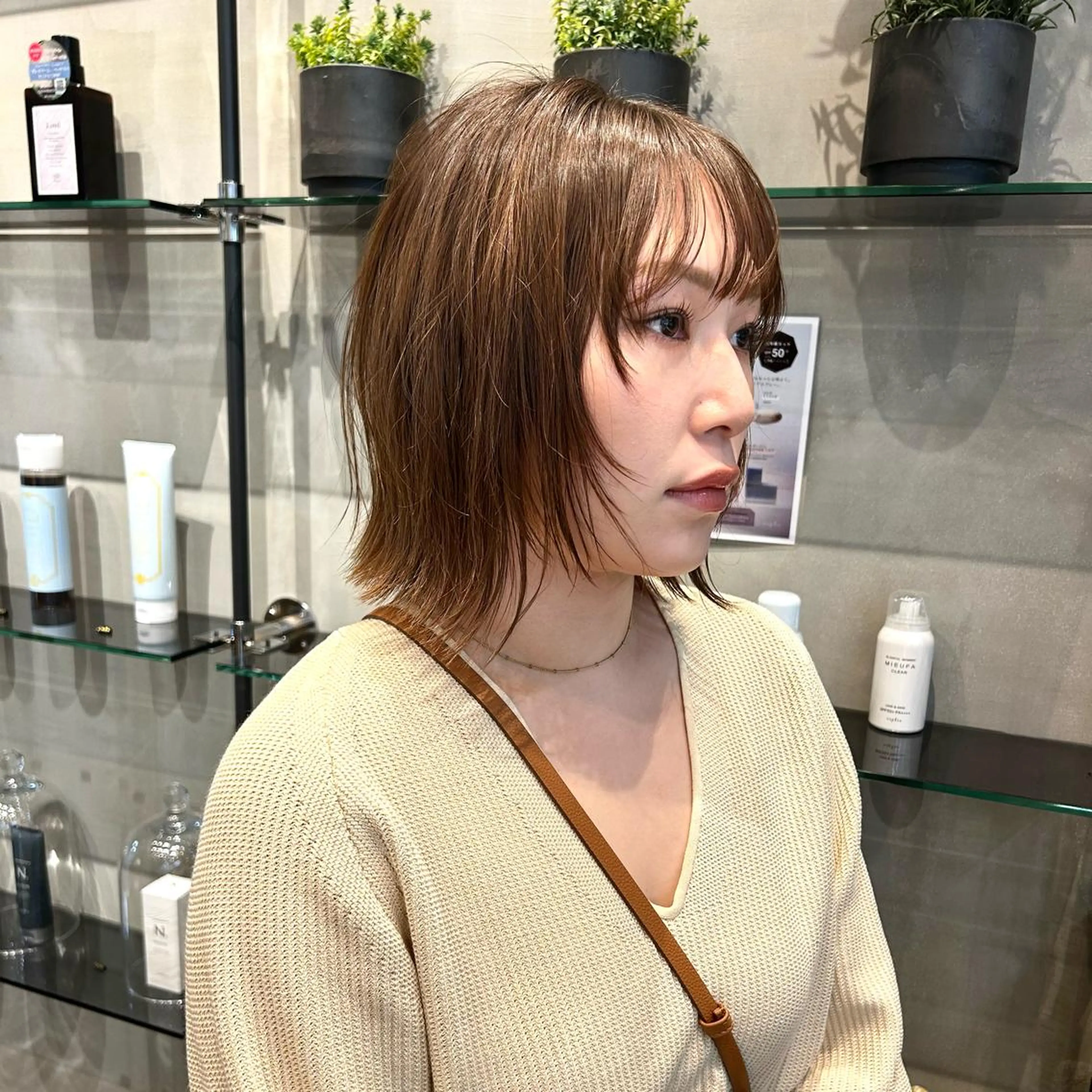 ショート 縮毛矯正・似合わせ タナカ レイヤのヘアスタイル