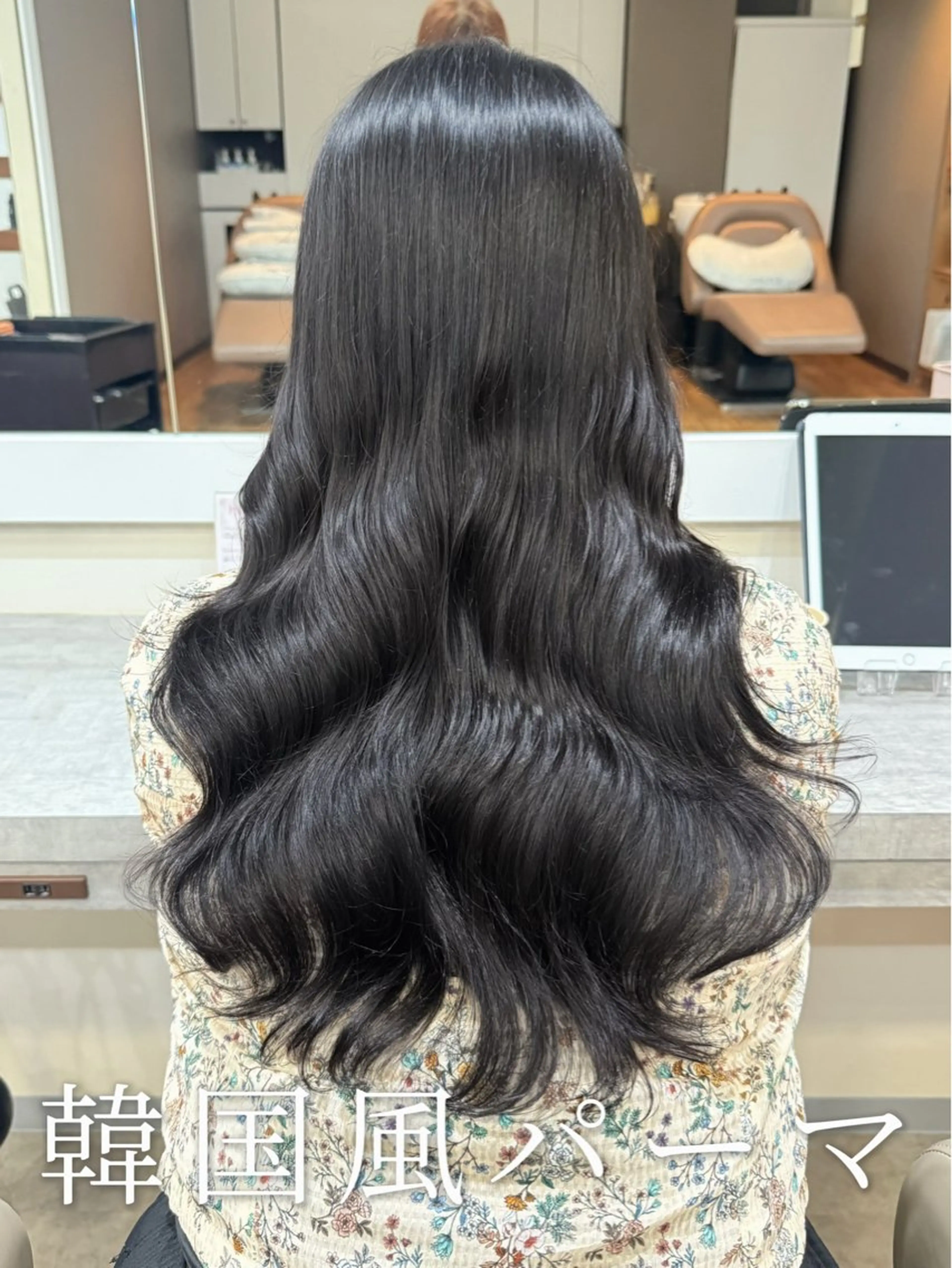 ロング パーマ カット パーマ 韓国風パーマ/ヘア セット/店長みづきのヘアスタイル