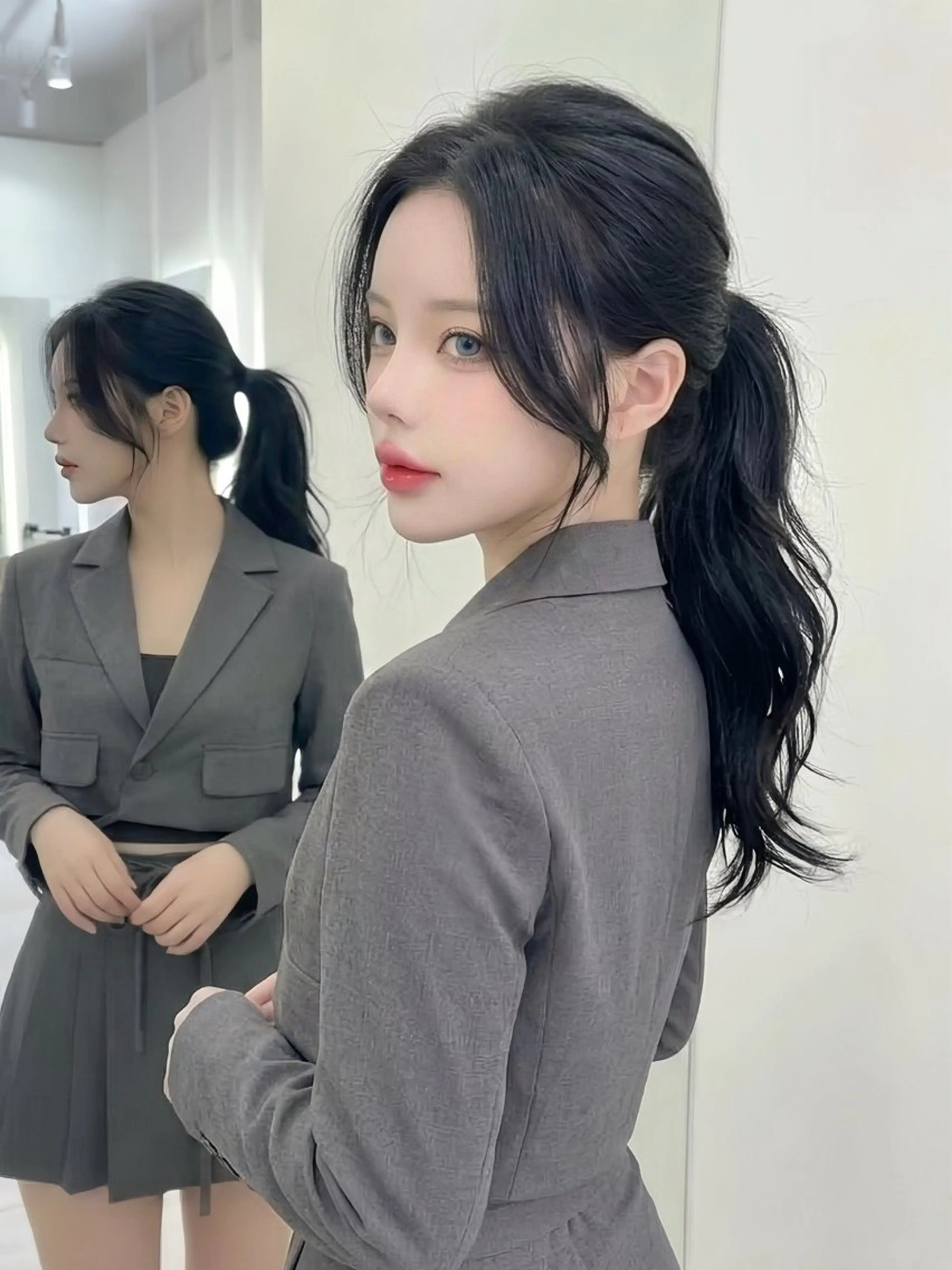 ロング カラー カット ヘアカラー トリートメント レイヤー/髪質改善 /透け感カラー/艶髪のヘアスタイル