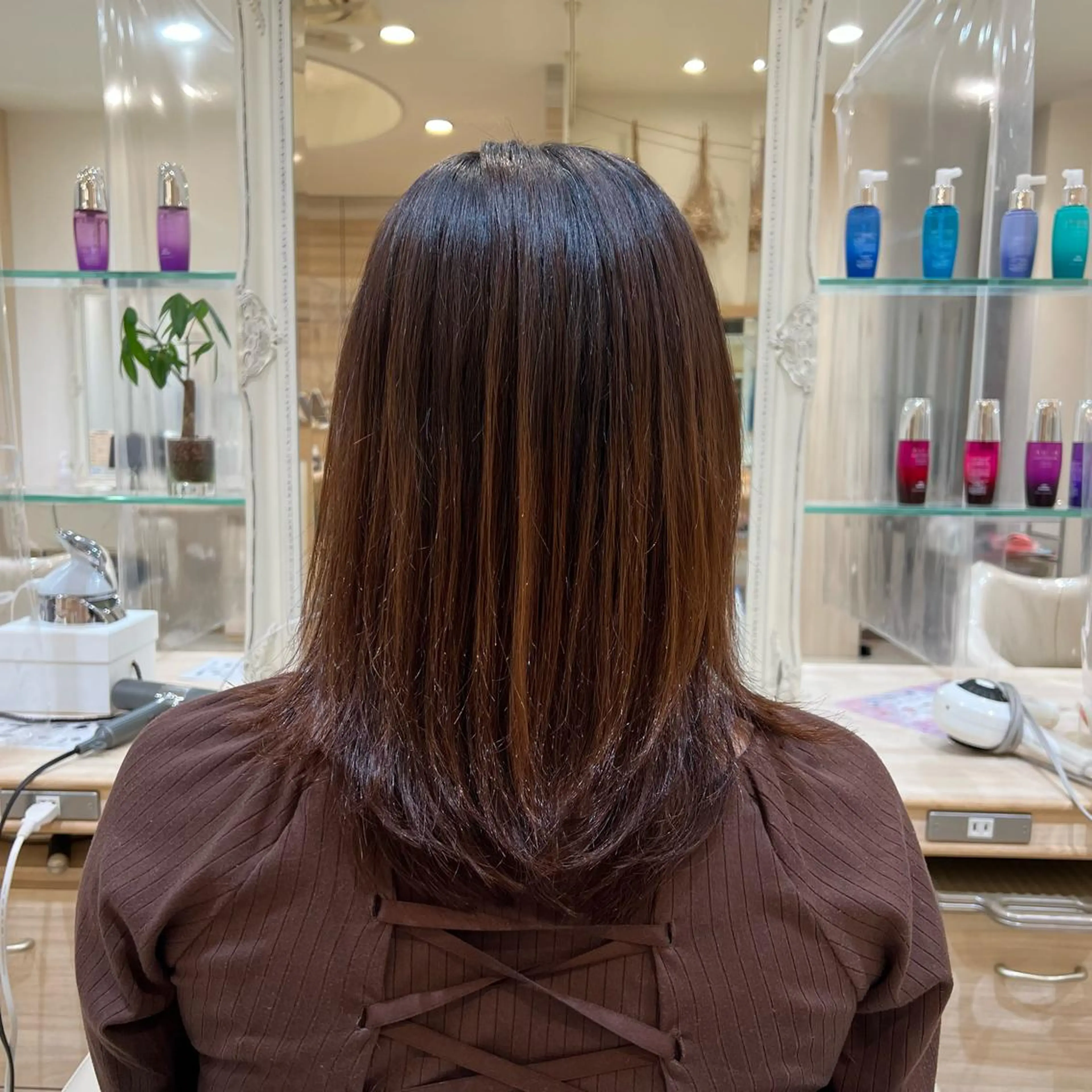 ミディアム 韓国風🌷✨ 守屋紗希のヘアスタイル