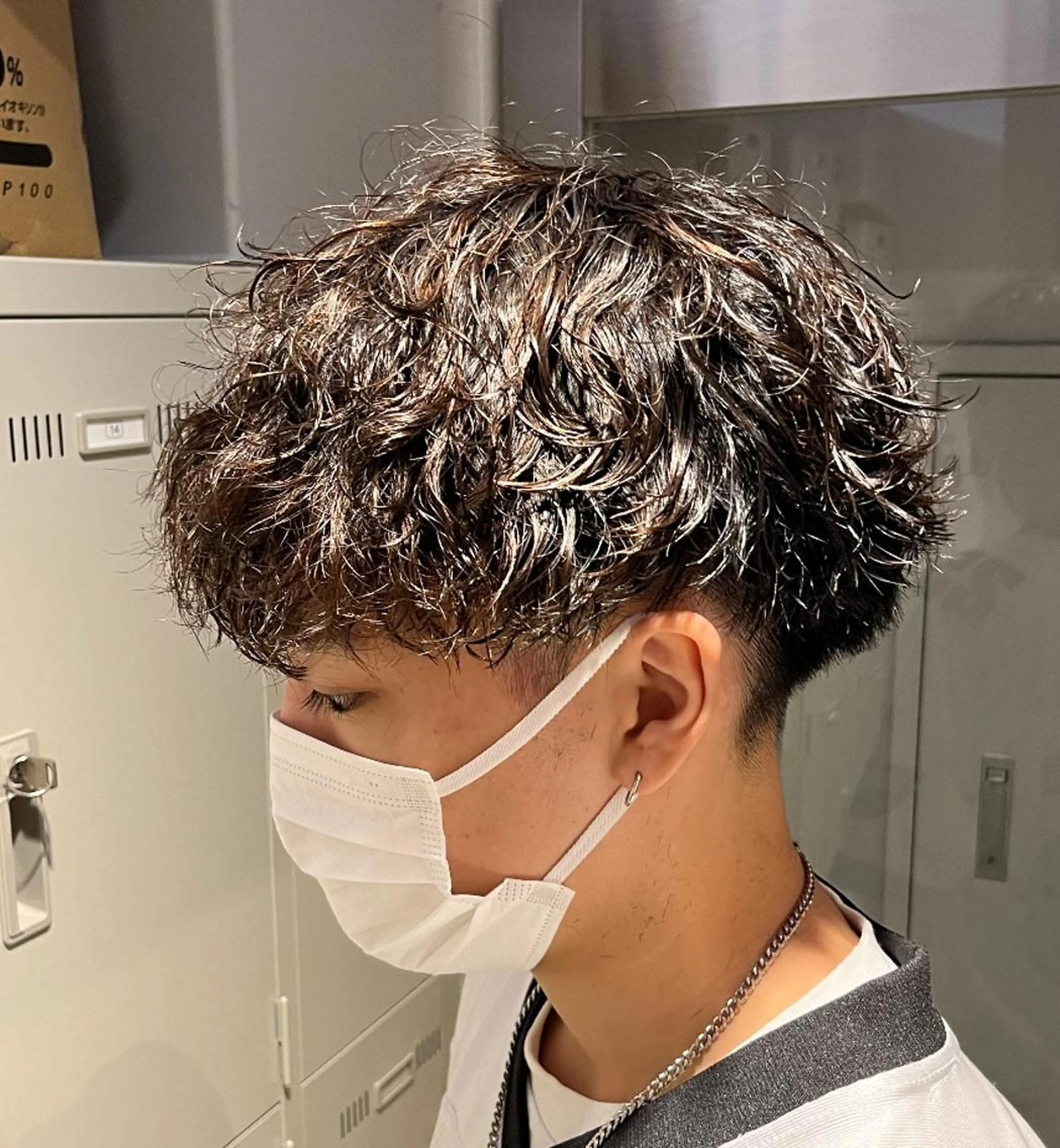 ミディアム パーマ メンズ 横浜駅メンズパーマ師 🌀岩﨑弘成🌀のヘアスタイル