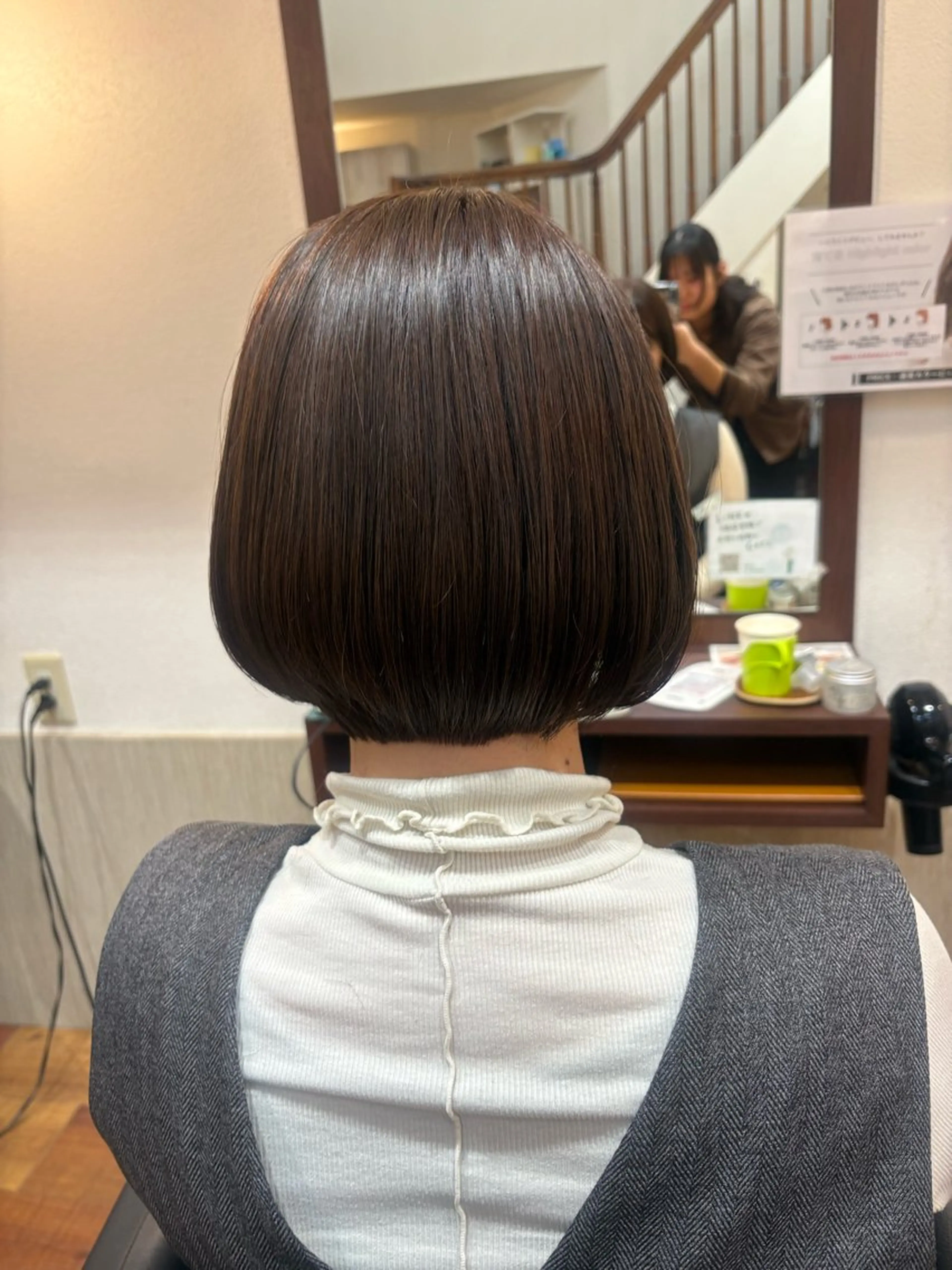 ショート 赤み消しオリーブ特化 柔らか縮毛矯正🌷辻のヘアスタイル