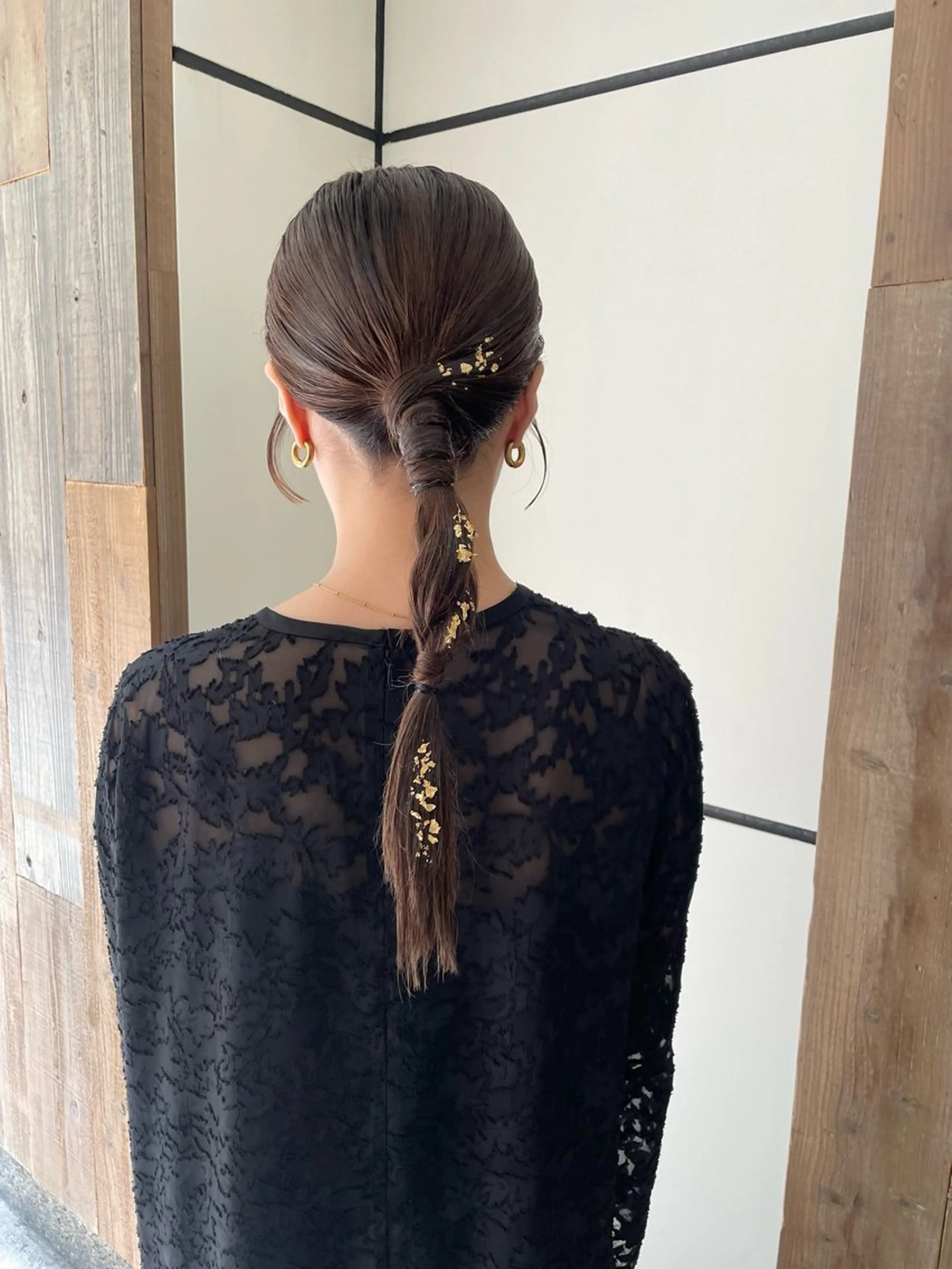 ロング ヘアアレンジ 結婚式・ブライダル カット ヘアカラー トリートメント 渋谷 留菜のヘアスタイル