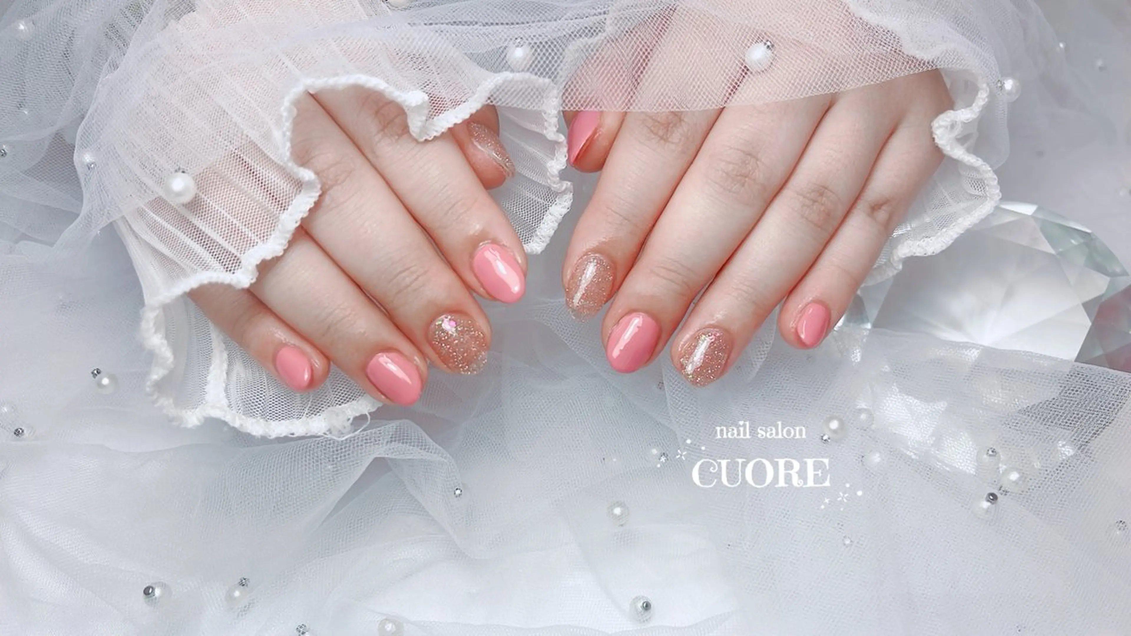 ネイル フラッシュネイル オフィスネイル ワンカラーネイル シンプルネイル ハンドネイル CUORE____nail所属・nail salon CUOREのネイルデザイン