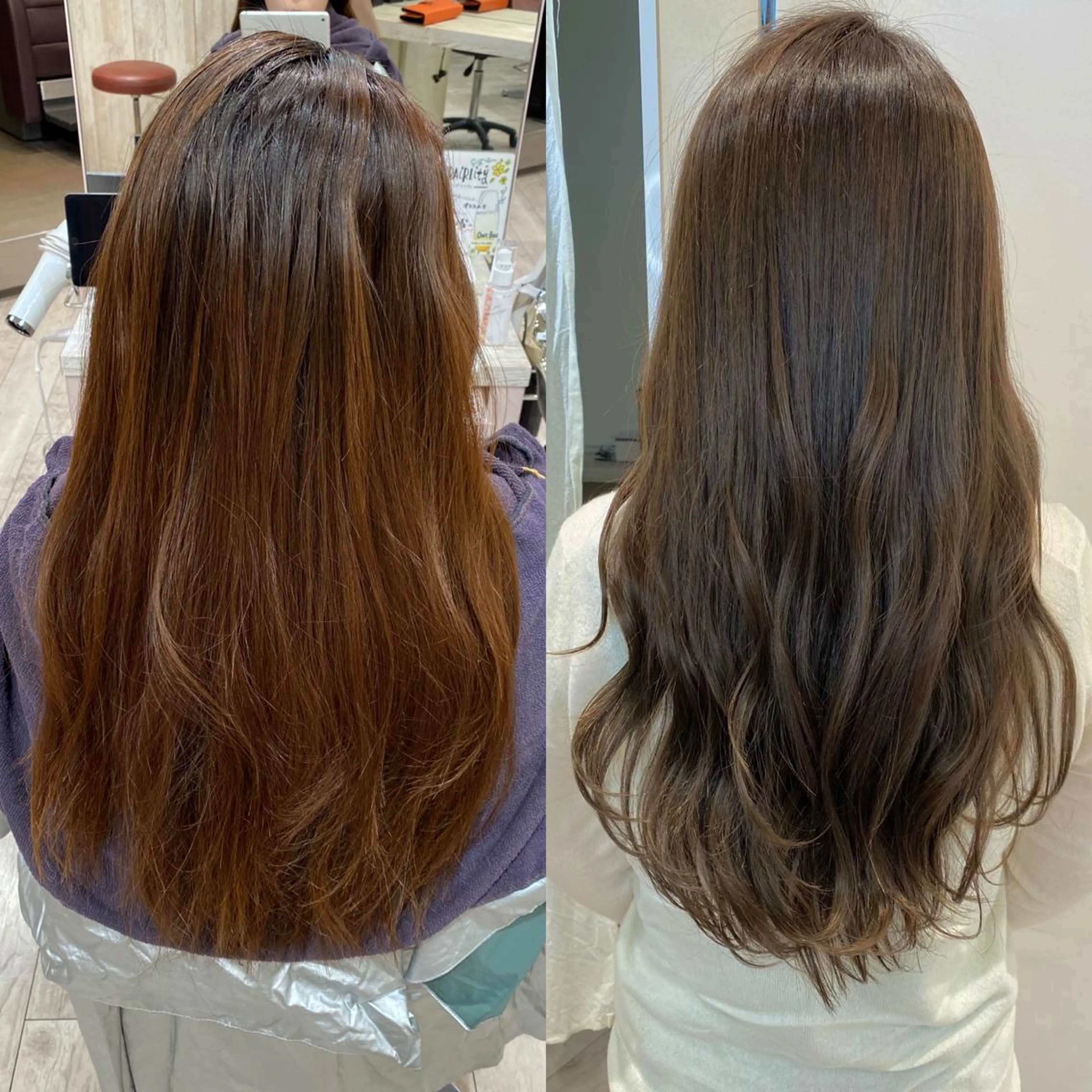 ロング カラー 顔まわりカット🌟 くびれヘア/寺門遥輝のヘアスタイル