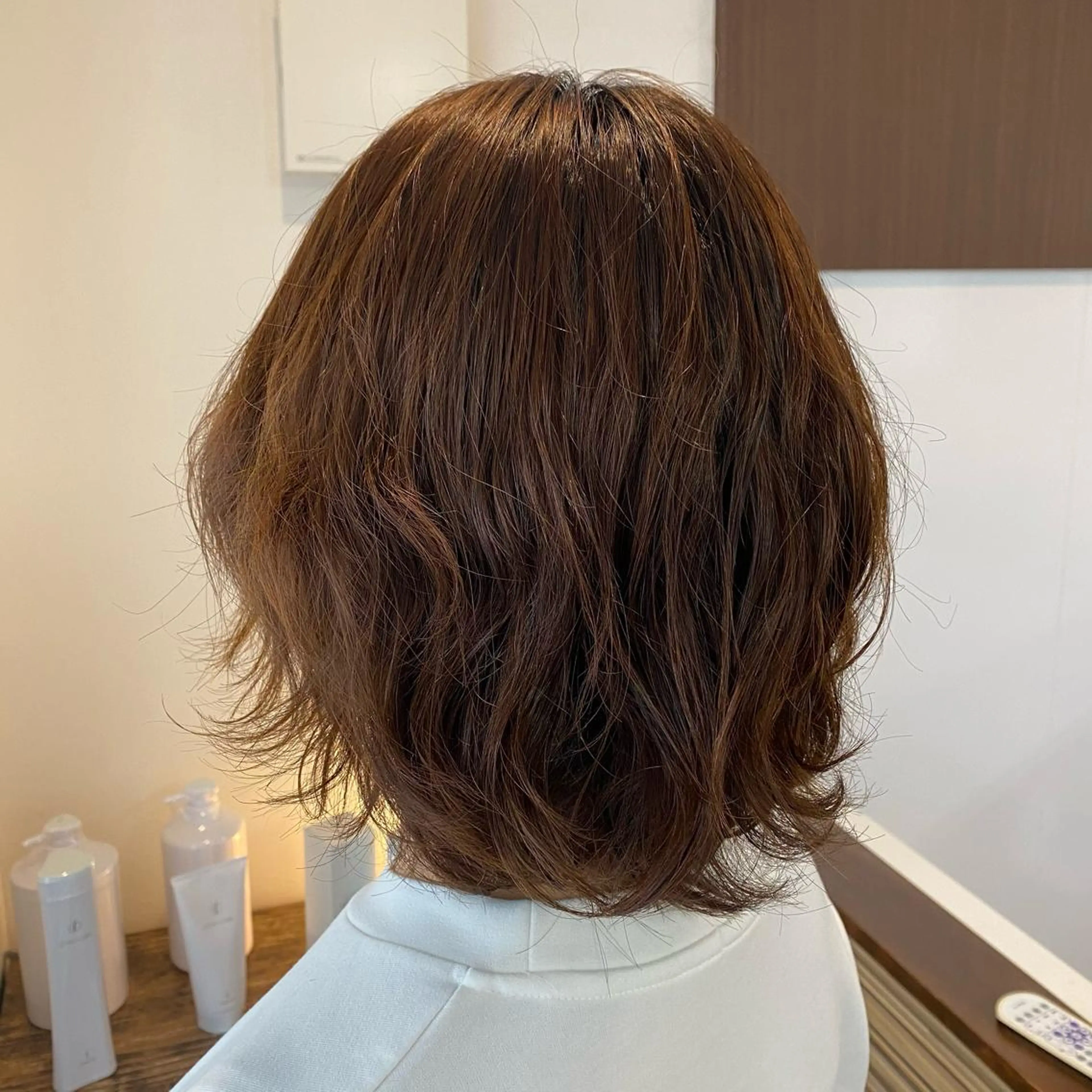 ミディアム パーマ ミディアムパーマ デジタルパーマ 堀内 七海のヘアスタイル