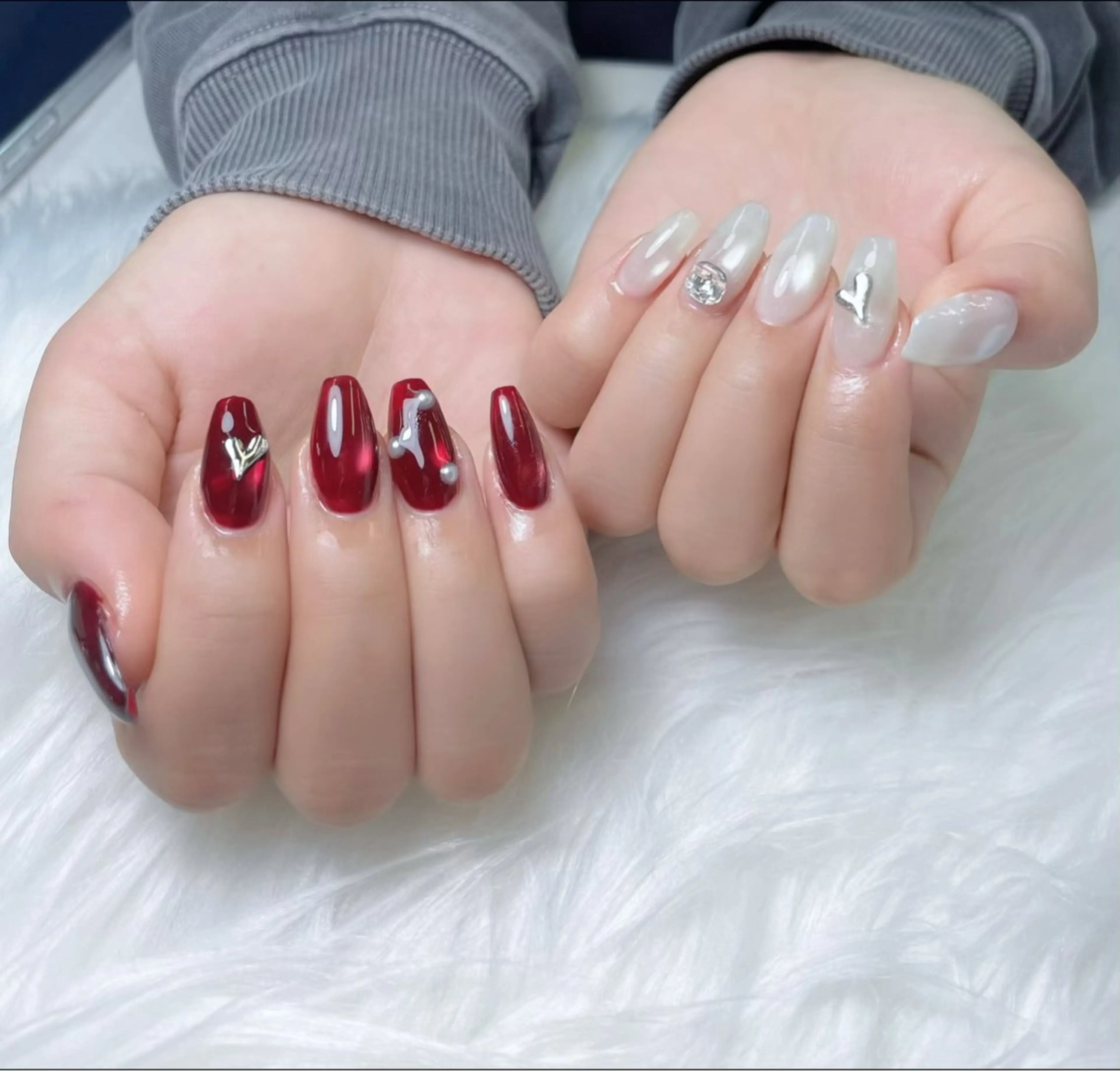 ネイル フットネイル ジェルネイル マグネットネイル 持ち込み パラジェル ハンドネイル King Nail_Salonのネイルデザイン