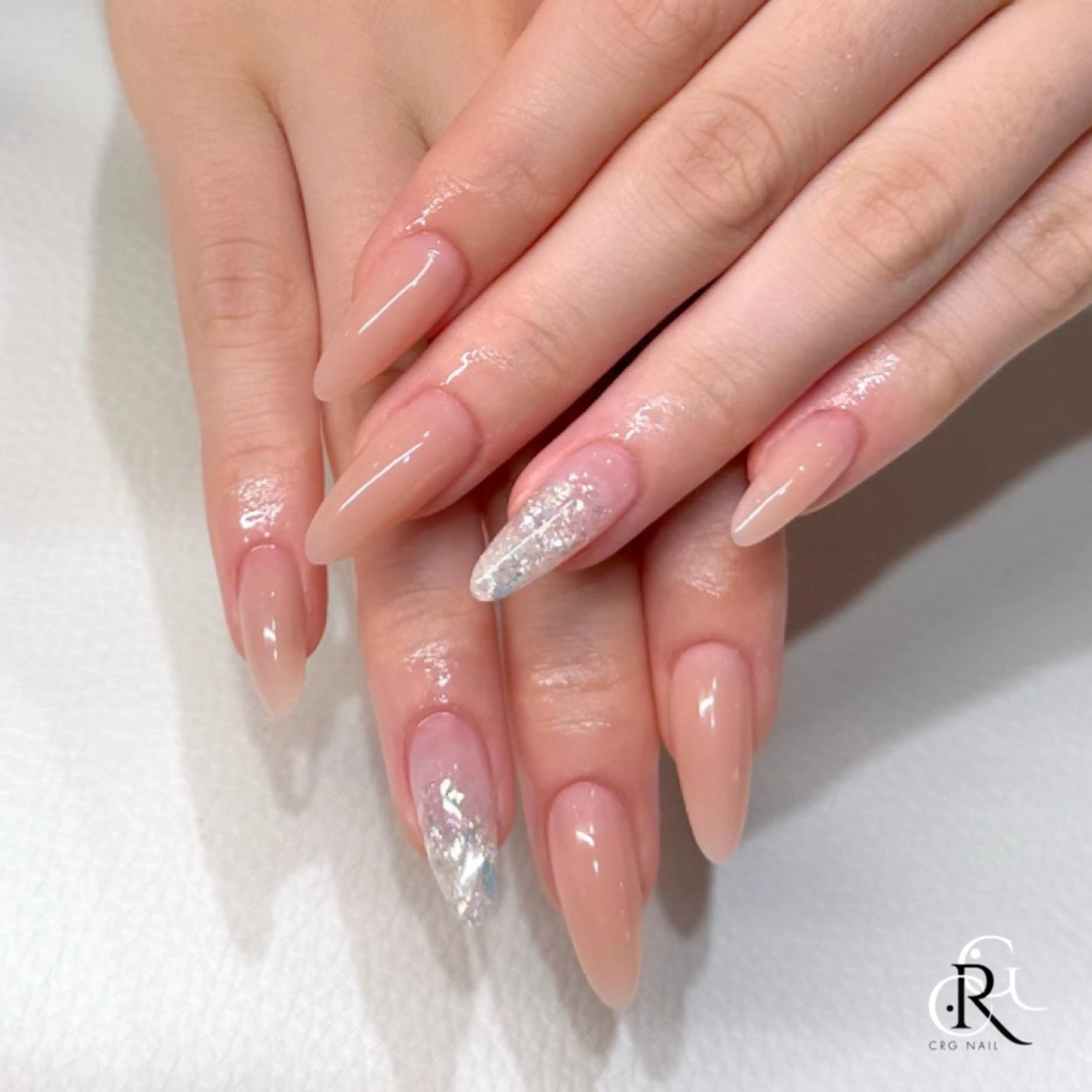 ネイル ラメ(グリッター) ワンカラーネイル ハンドネイル 美フォルム✨ CRG RURIのネイルデザイン