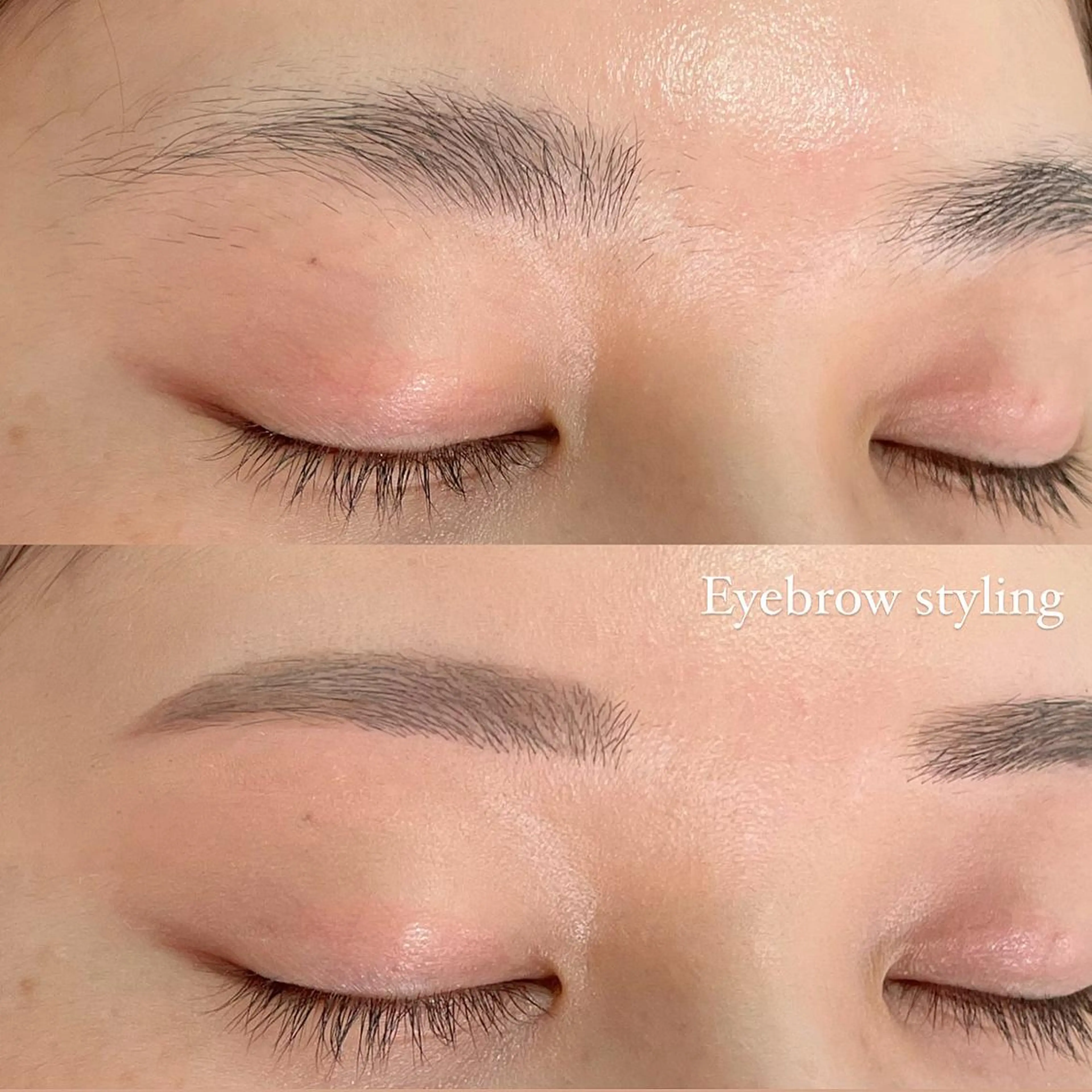 【ご新規様 アイブロウ】ワックス脱毛＋メイク仕上げ  ※自己処理2週間していない方の写真