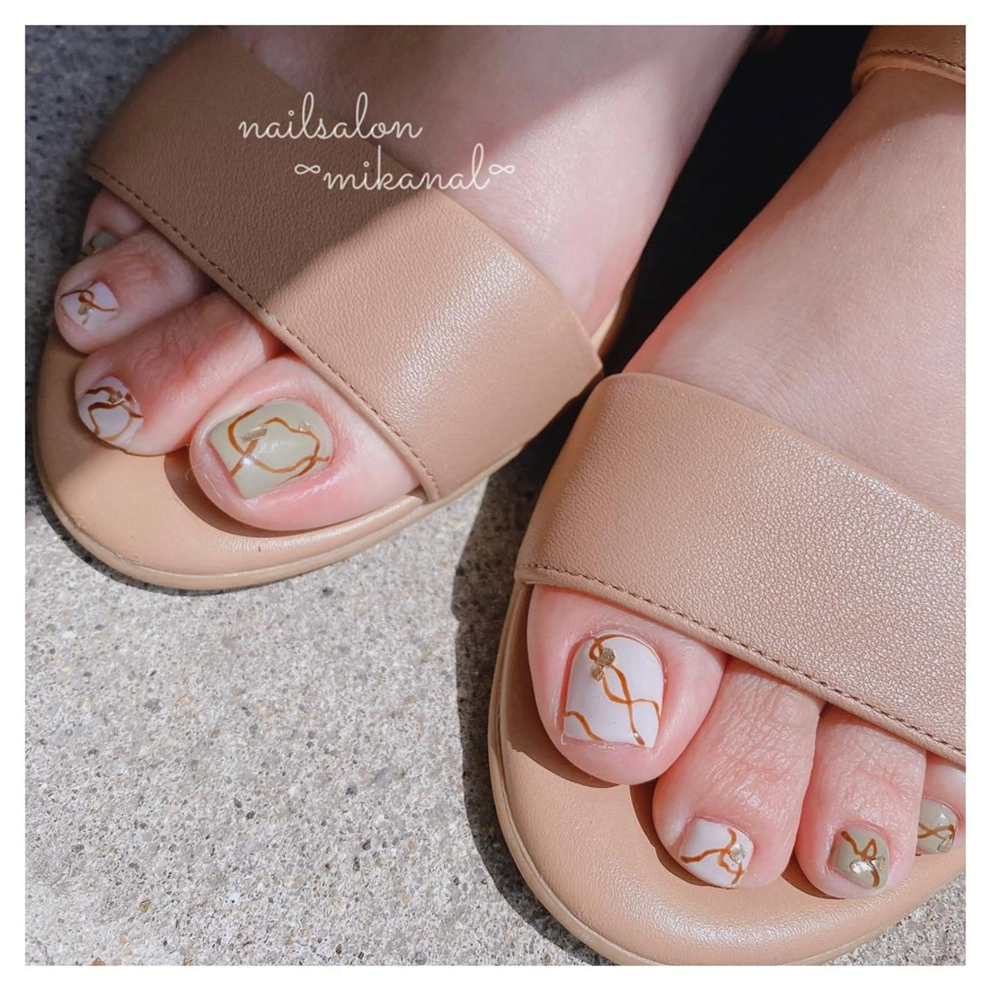 ネイル フットネイル nailsalon ∞ ﾐｶﾅﾙ ∞のネイルデザイン