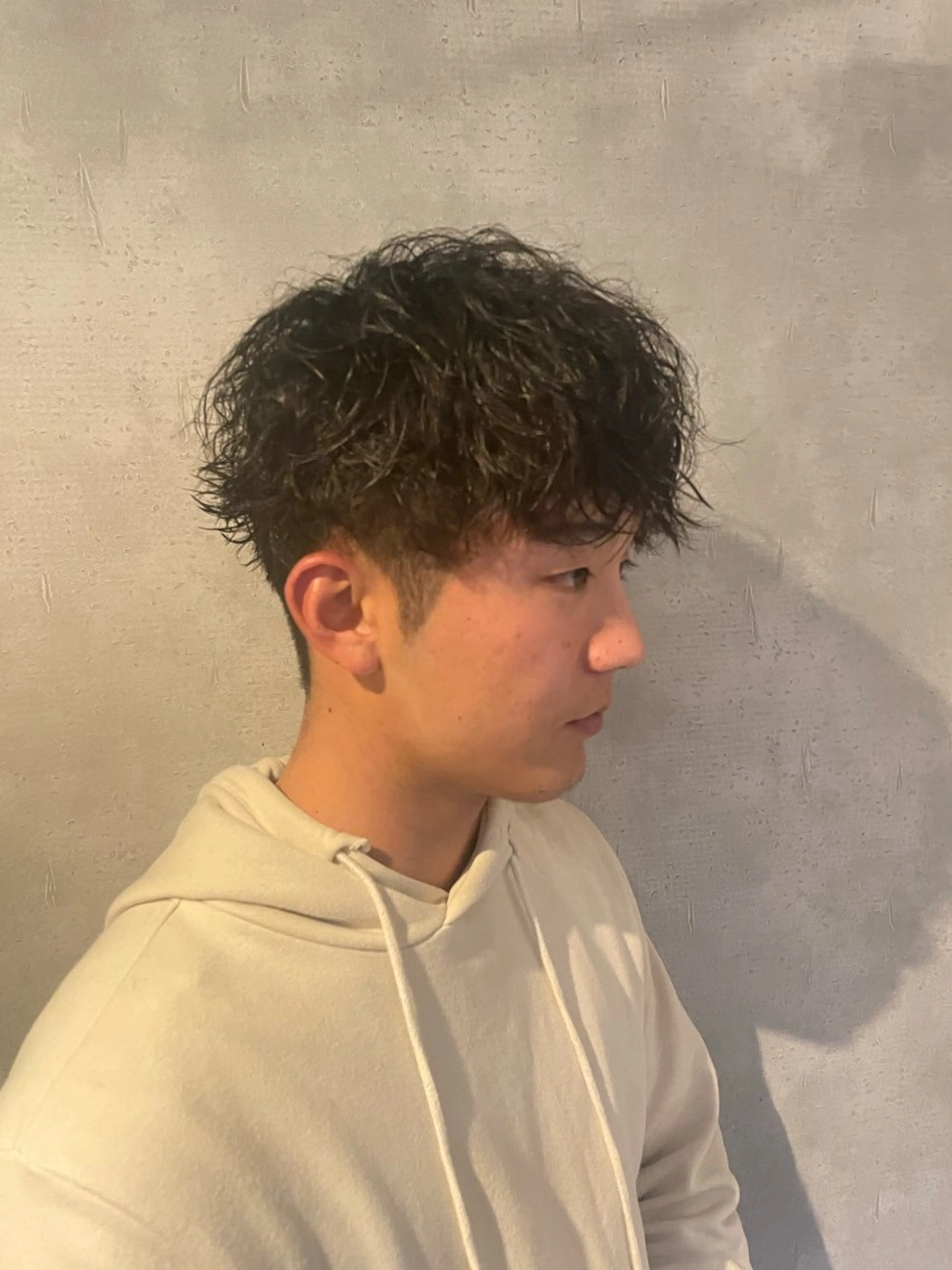 パーマ メンズ カット パーマ ヘアセット 心斎橋/メンズ /ルレイル/地形真希のヘアスタイル