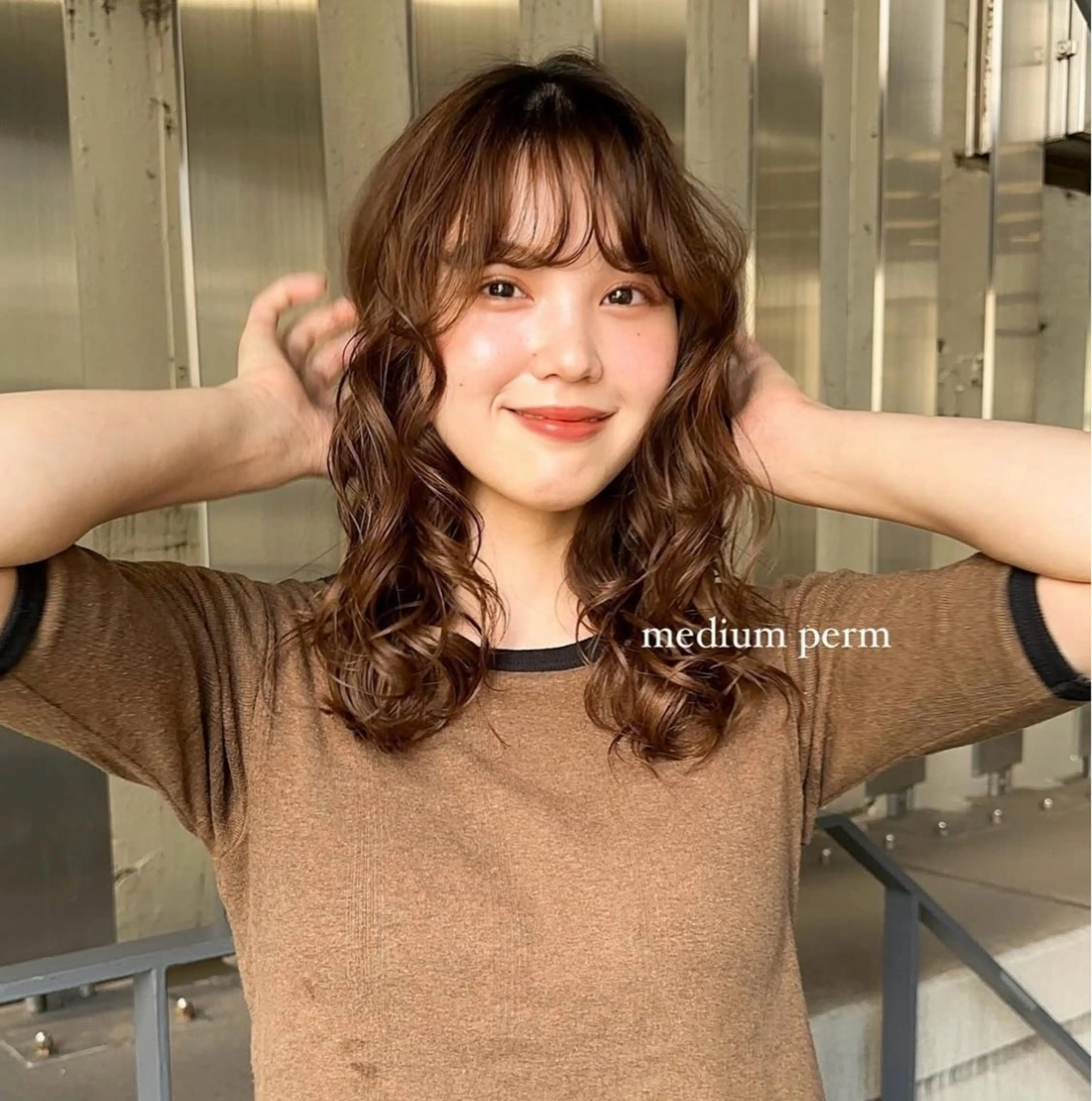 セミロング パーマ 赤熊 咲良 🦔ྀིのヘアスタイル