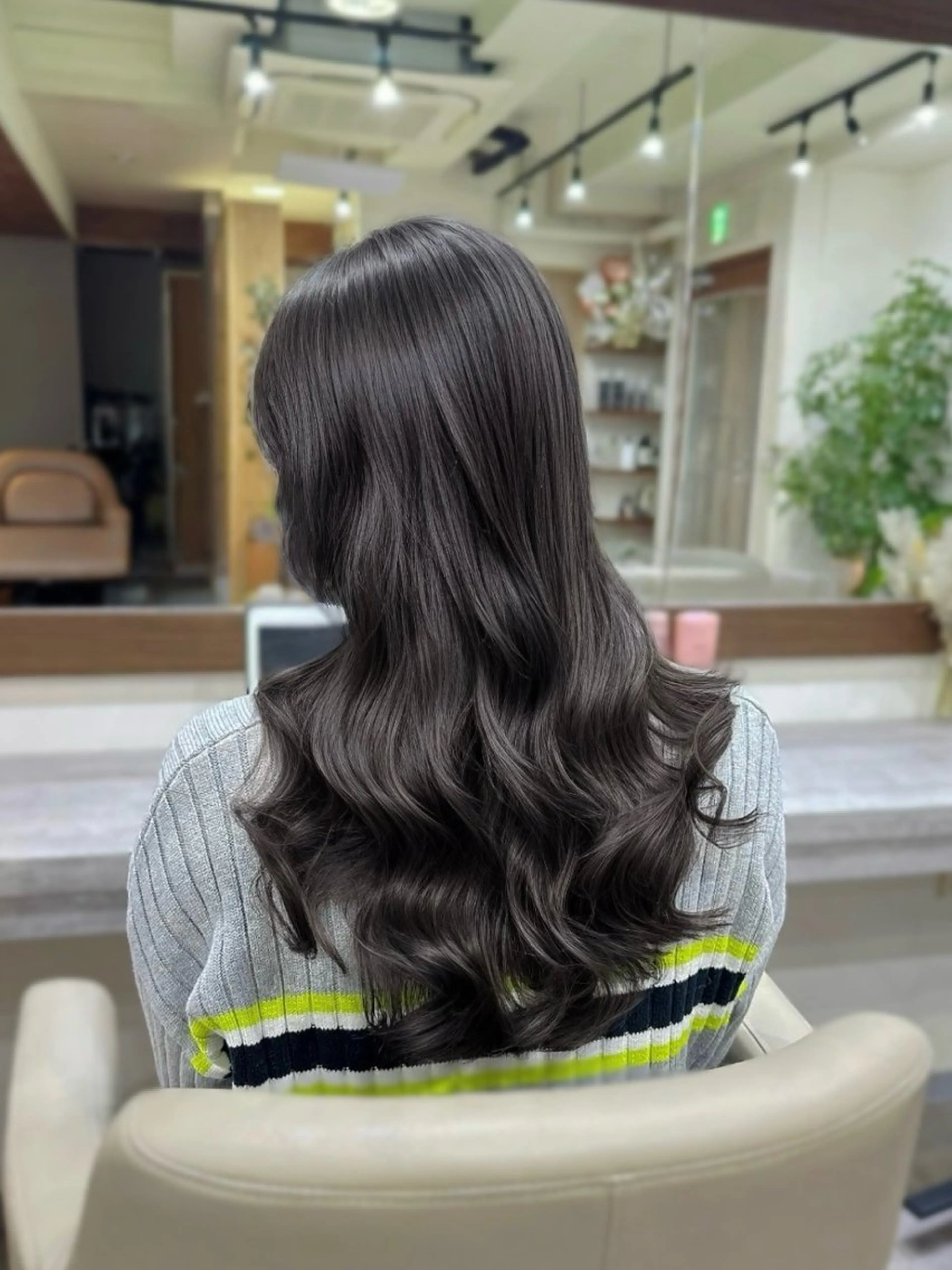 セミロング カラー パーマ 韓国ヘア/韓国風 パーマ/kazueのヘアスタイル