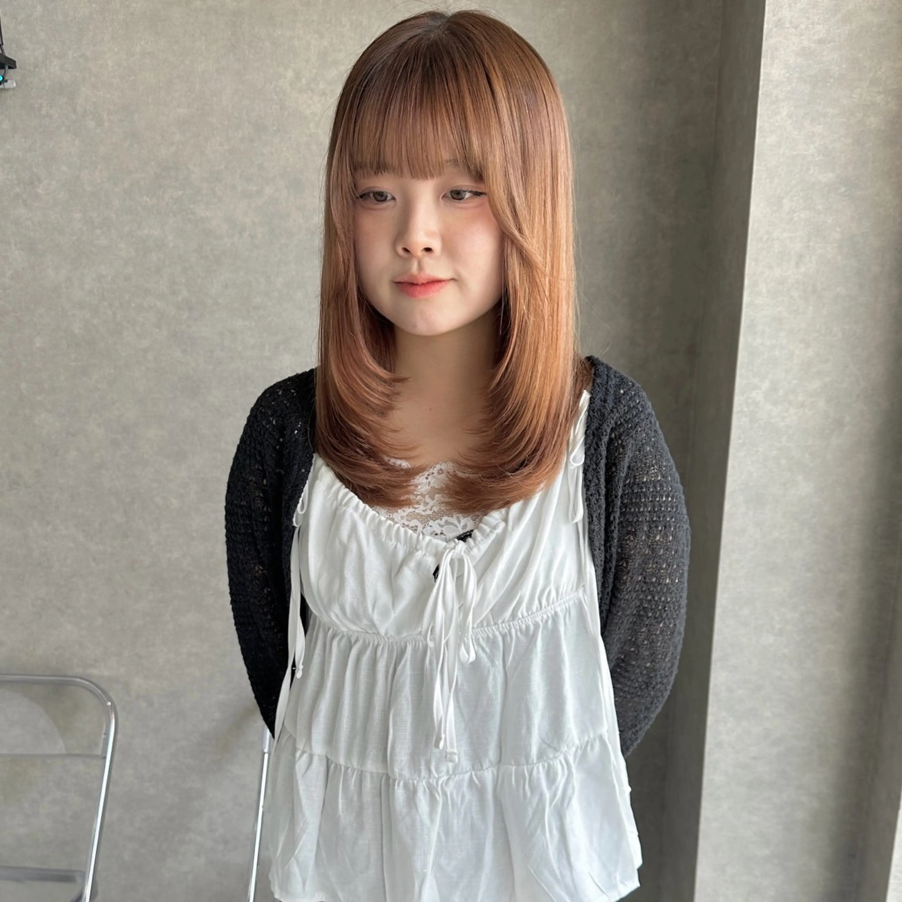 セミロング はちすか るかのヘアスタイル