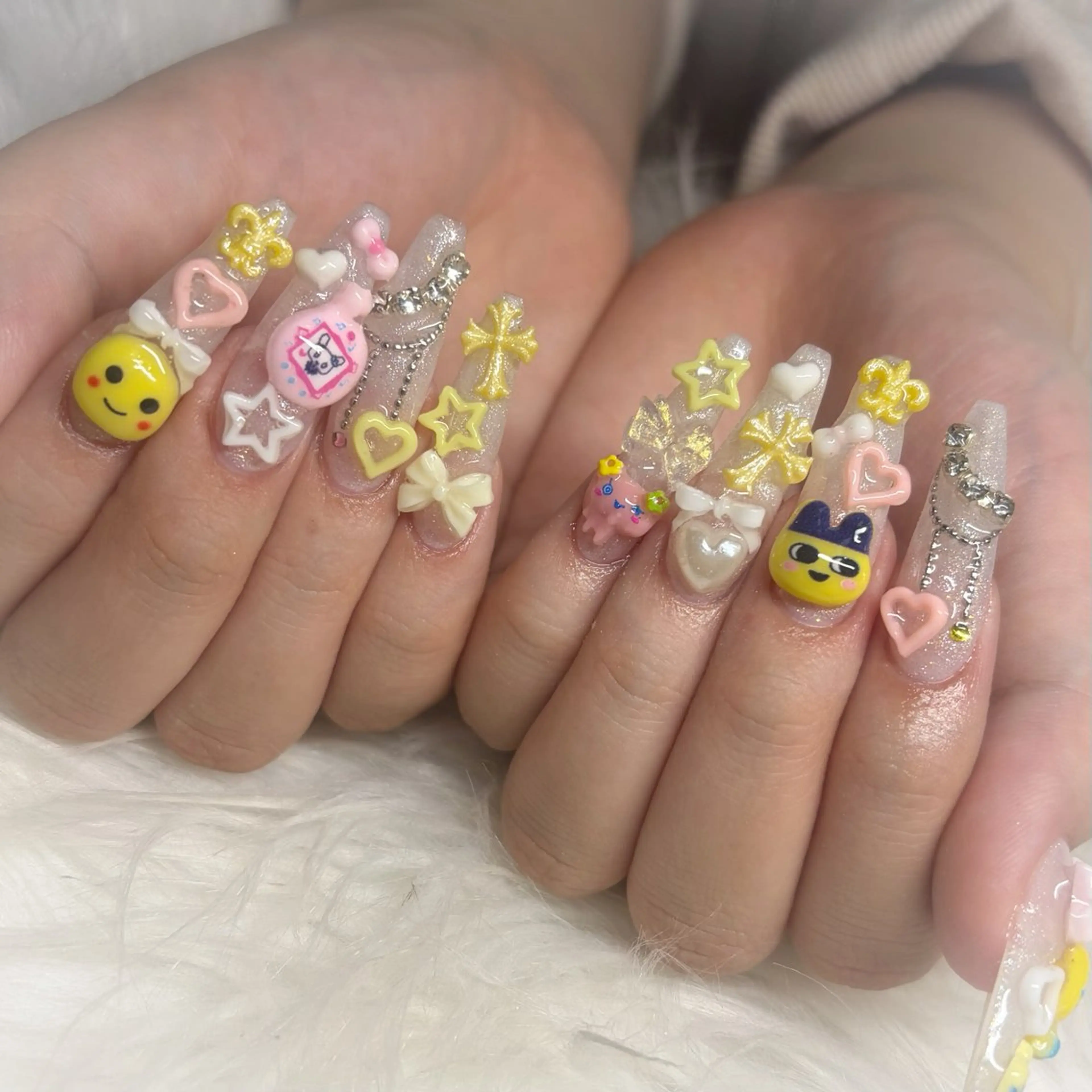 【オフなし】🍀チップ長さだしワンカラー、10本持ち込みパーツ付け放題🍀の写真