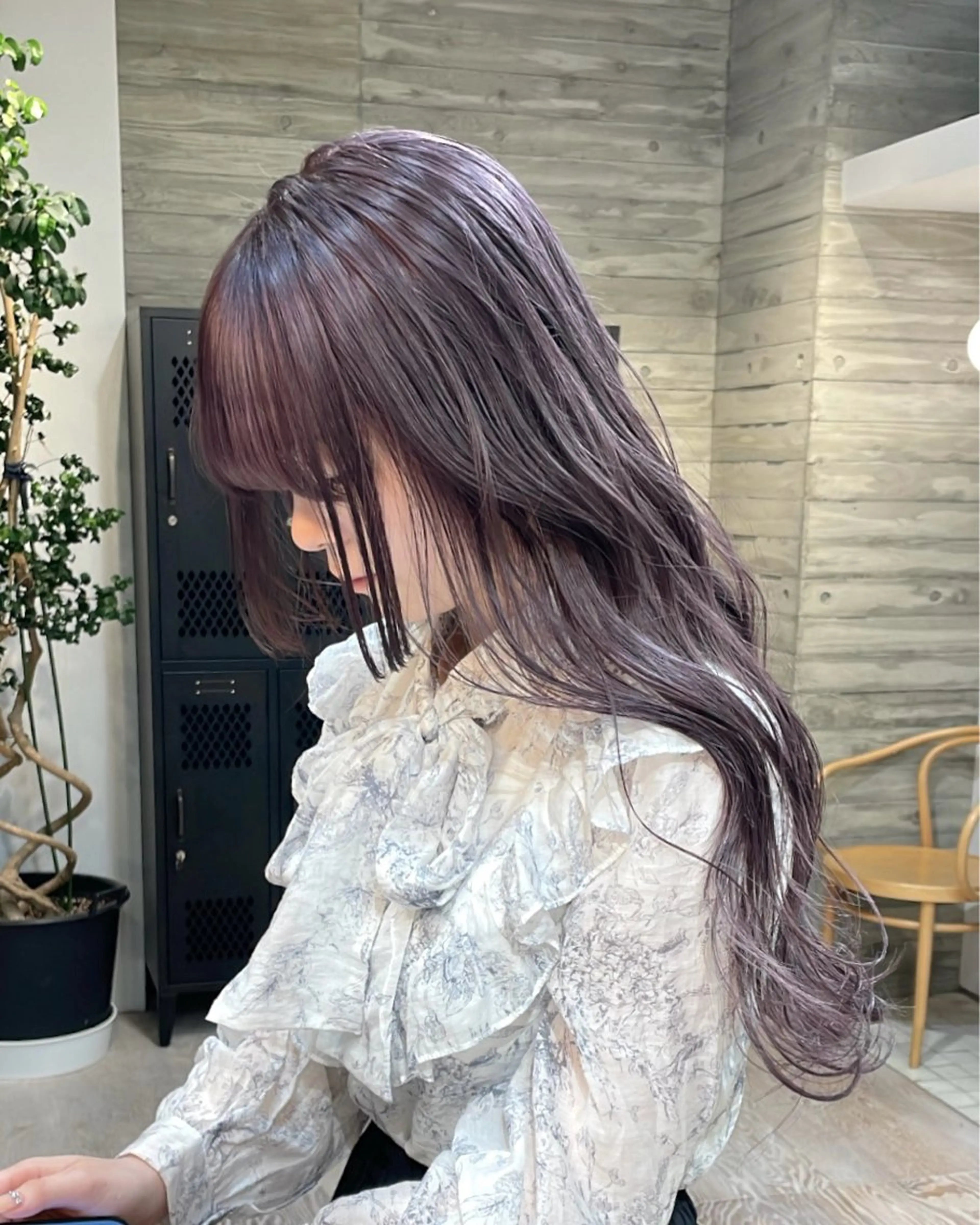 ロング ササキカズマ〻透明感 〻色落ち〻赤み消しのヘアスタイル