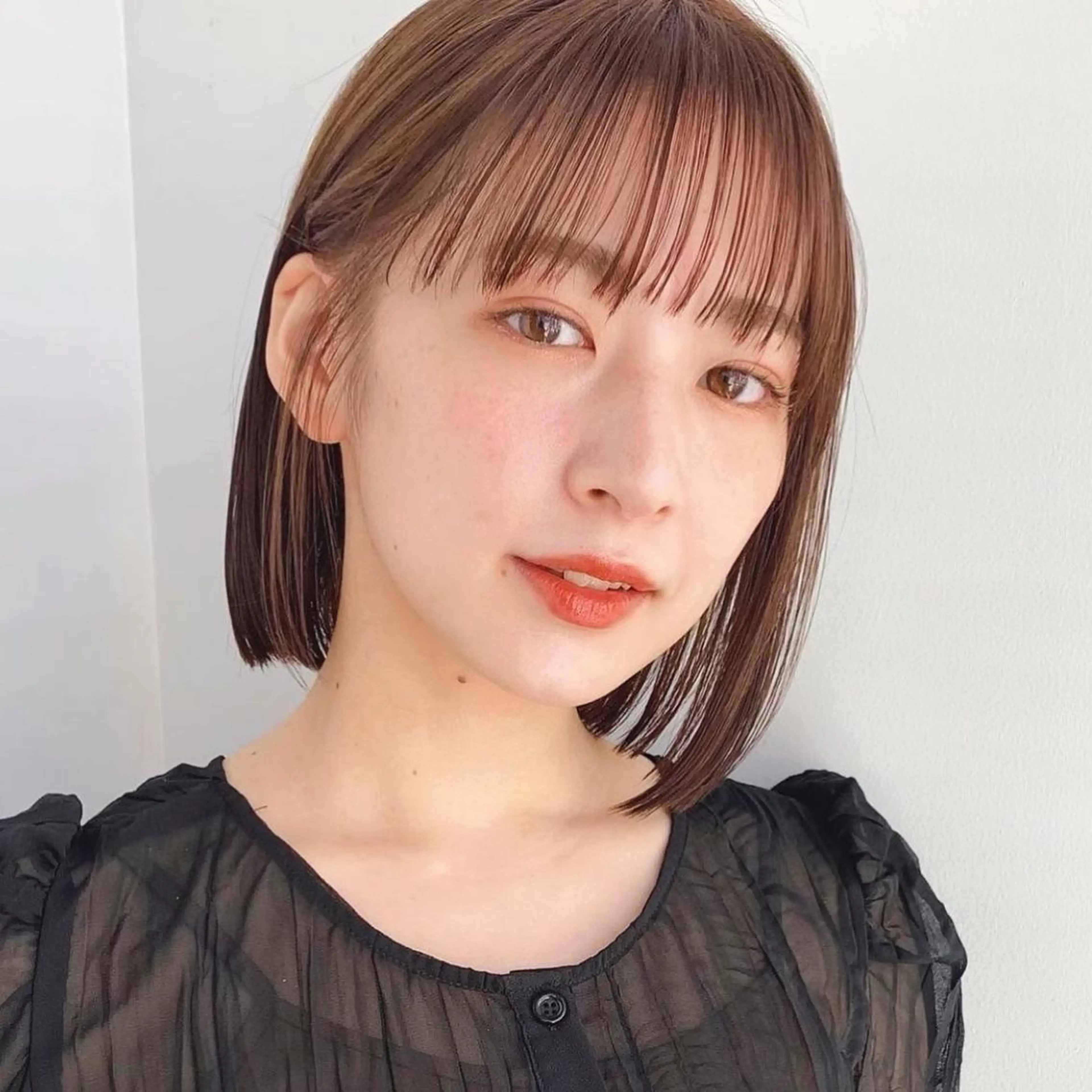 ミディアム カラー 🌱小顔ヘア/ボブ ミディアム/双葉🌱のヘアスタイル