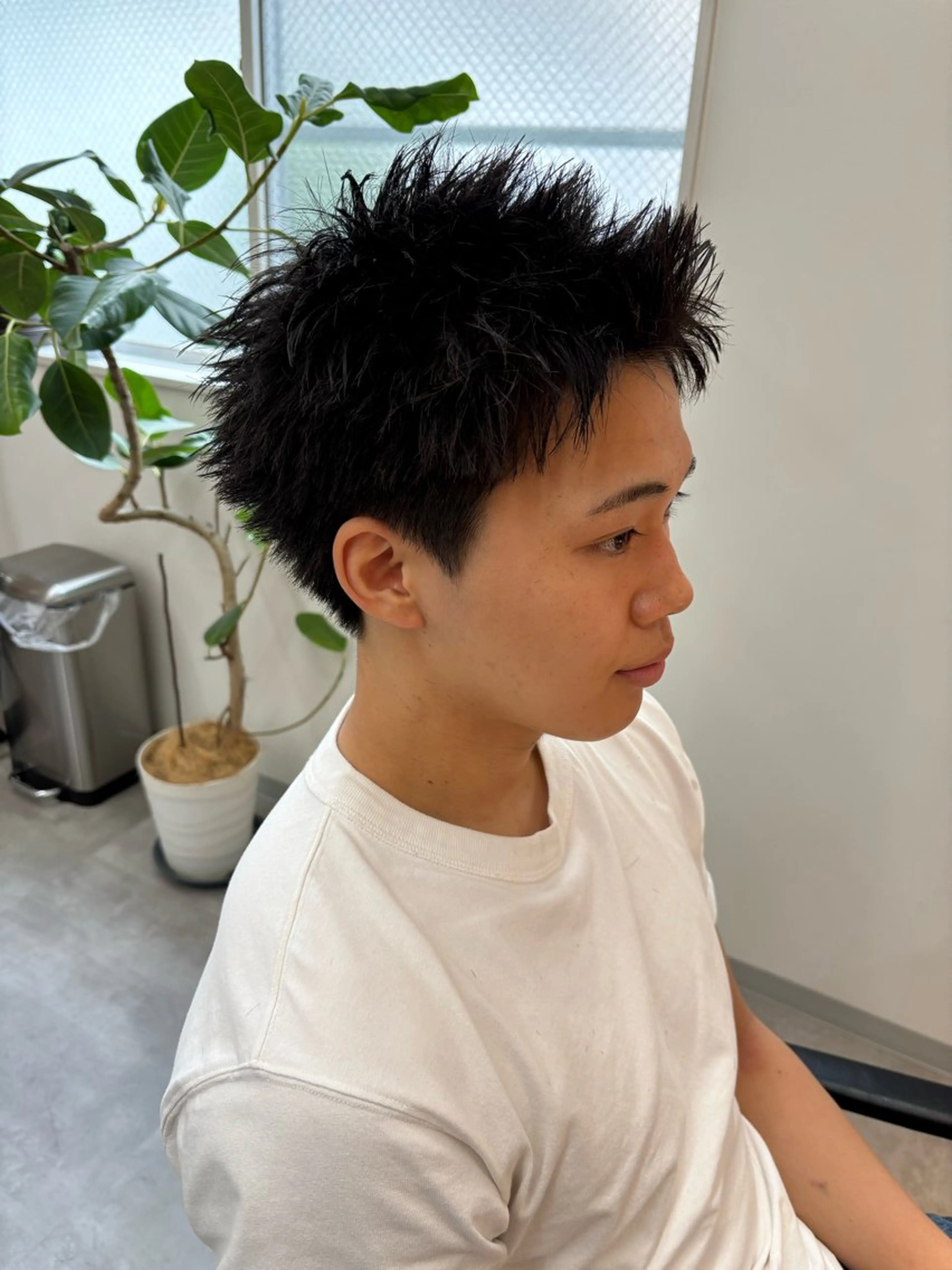 メンズ スパイキーショート カット 保立/フェザーパーマ /メンズカット千葉のヘアスタイル