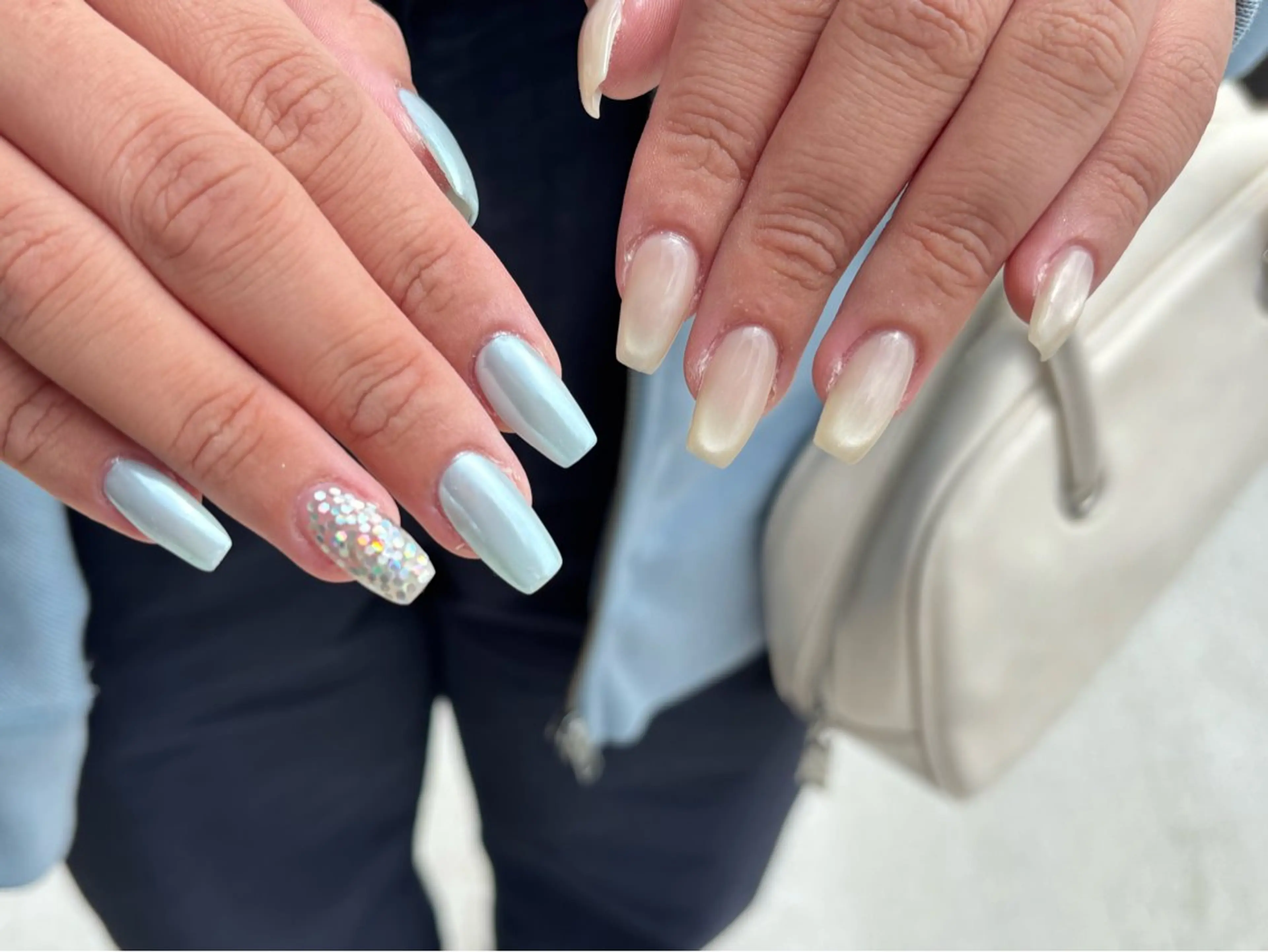 ネイル ブルー マグネットネイル ミラーネイル ハンドネイル nayu nailのネイルデザイン