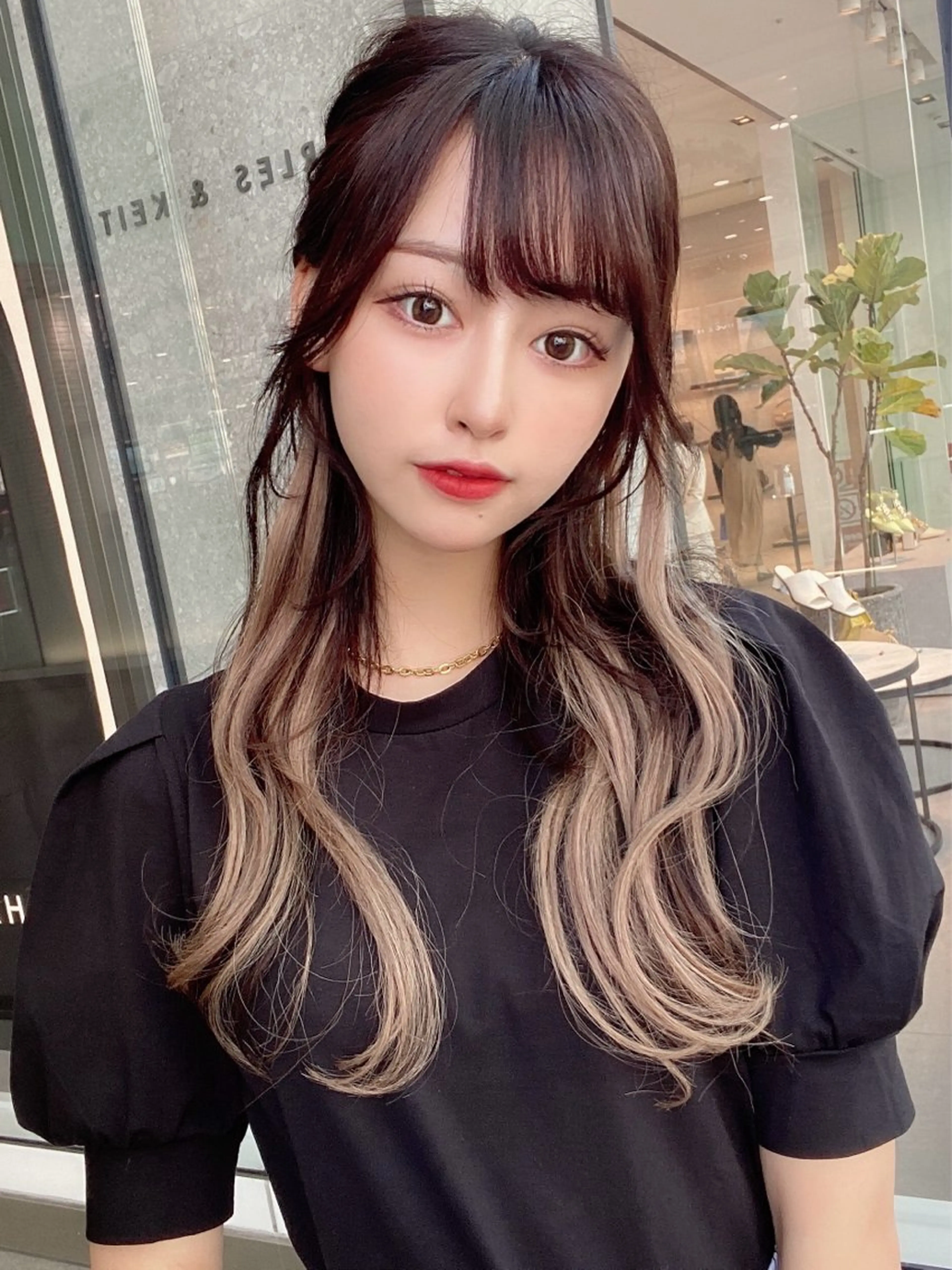 ロング カラー カット ヘアカラー トリートメント 新宿✨顔周りカット 韓国ヘア/坂本亜裟海のヘアスタイル