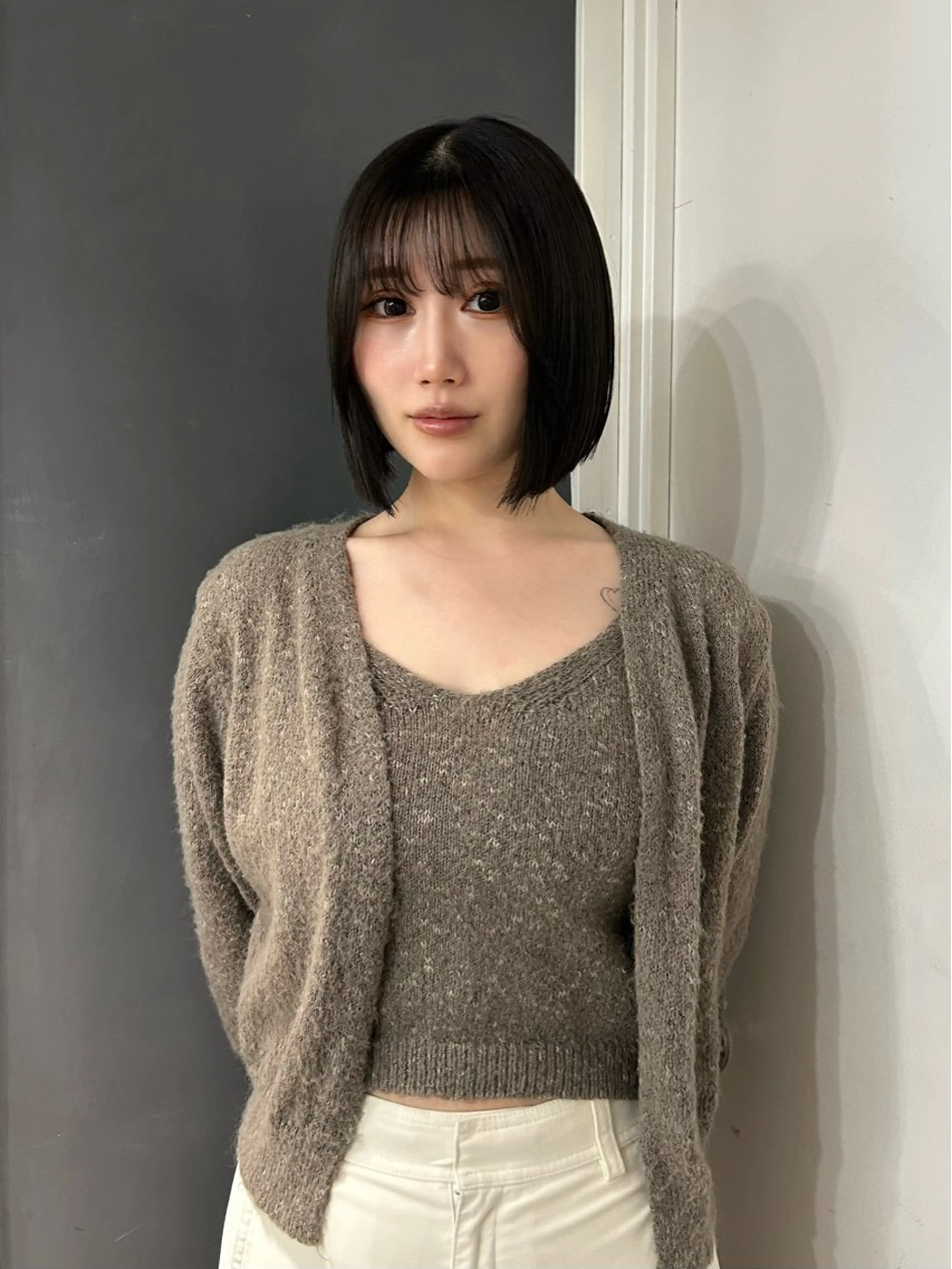 ショート カット ヘアカラー トリートメント えり 堀江/ボブ /レイヤー/艶髪のヘアスタイル