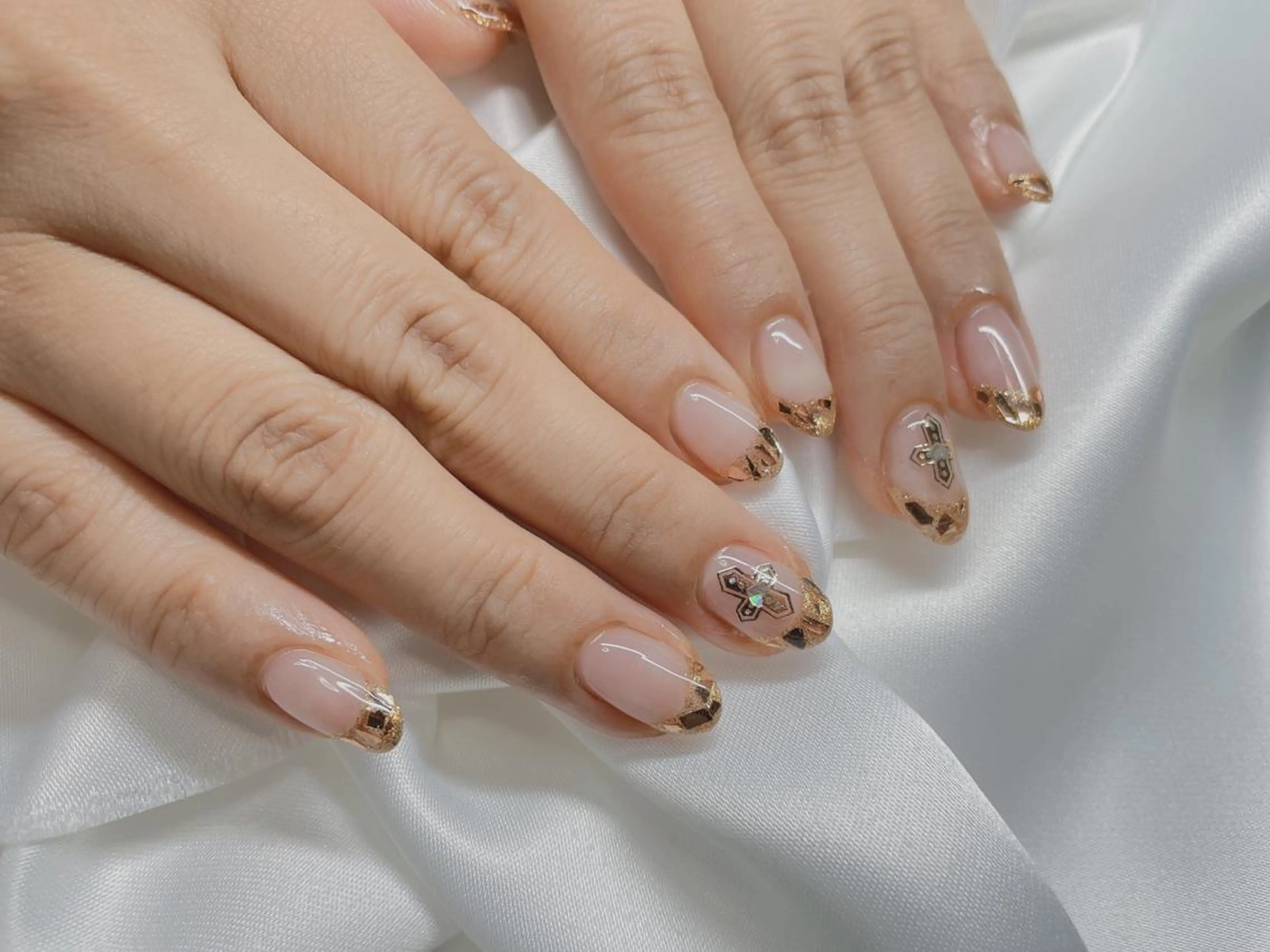 ネイル 23時まで❤︎韓国、 ワンホンネイルのネイルデザイン