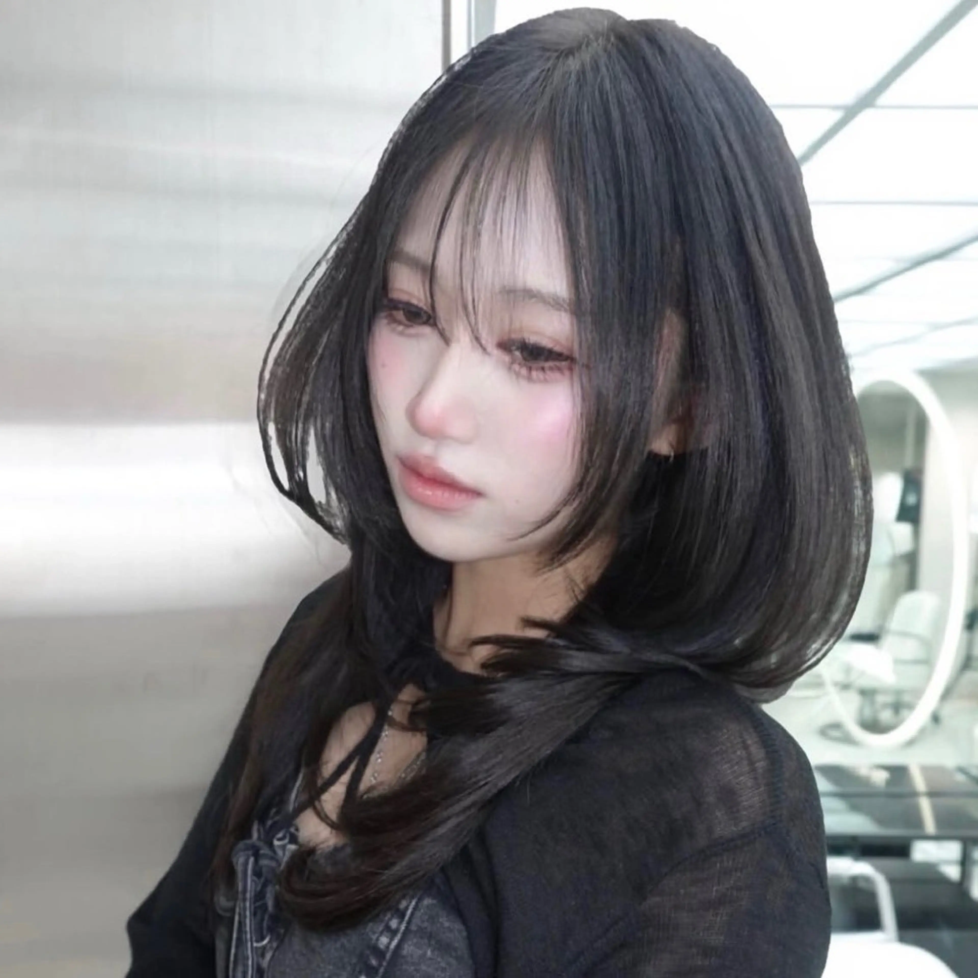 ロング くびれヘア 顔周りカット ハイレイヤー 韓国風ヘア レイヤーカット カット トリートメント Nao/ 大宮/レイヤーカットのヘアスタイル