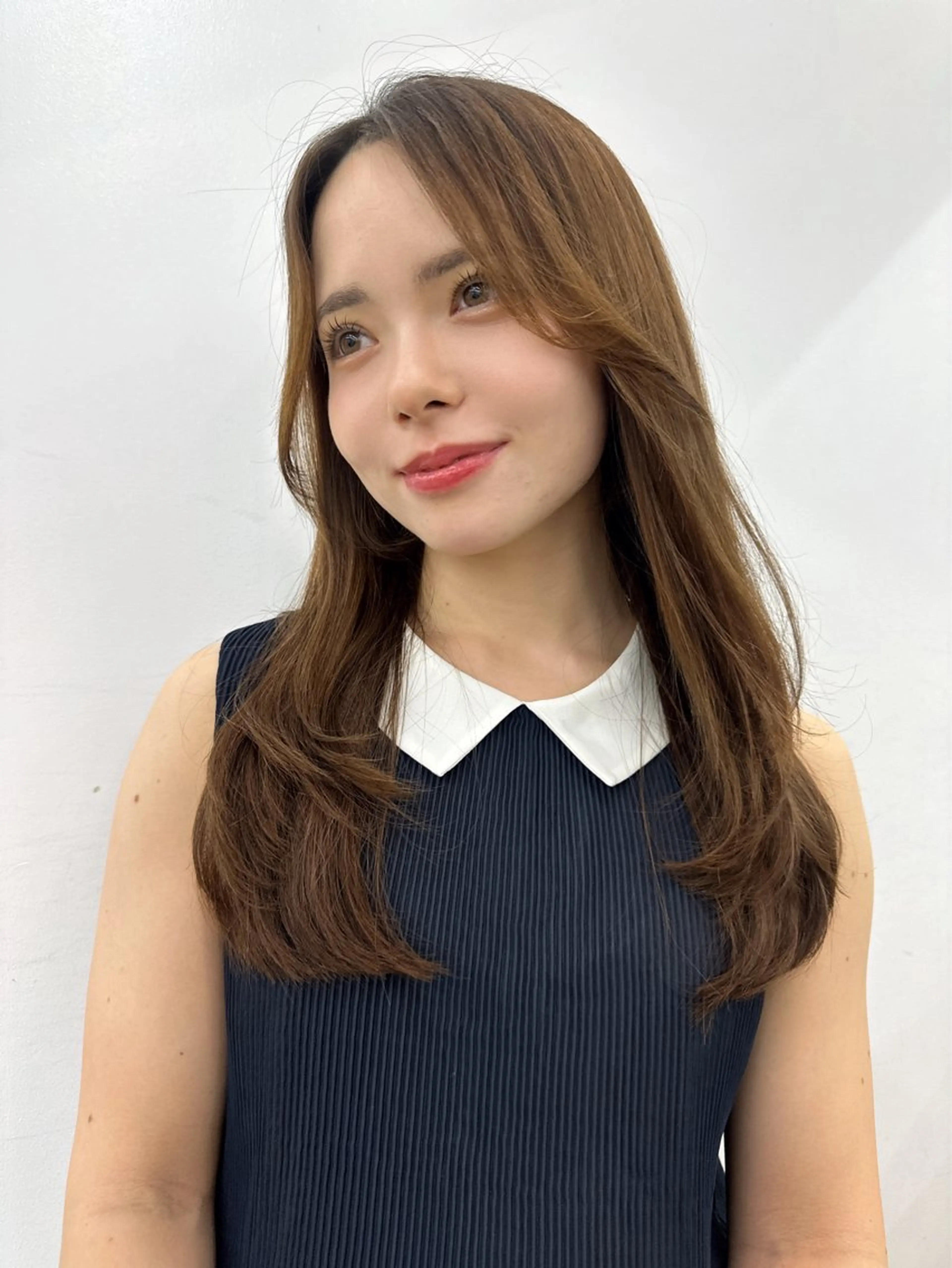 セミロング カット ヘアカラー 顔まわりカット/艶髪 カラー✨けいとのヘアスタイル