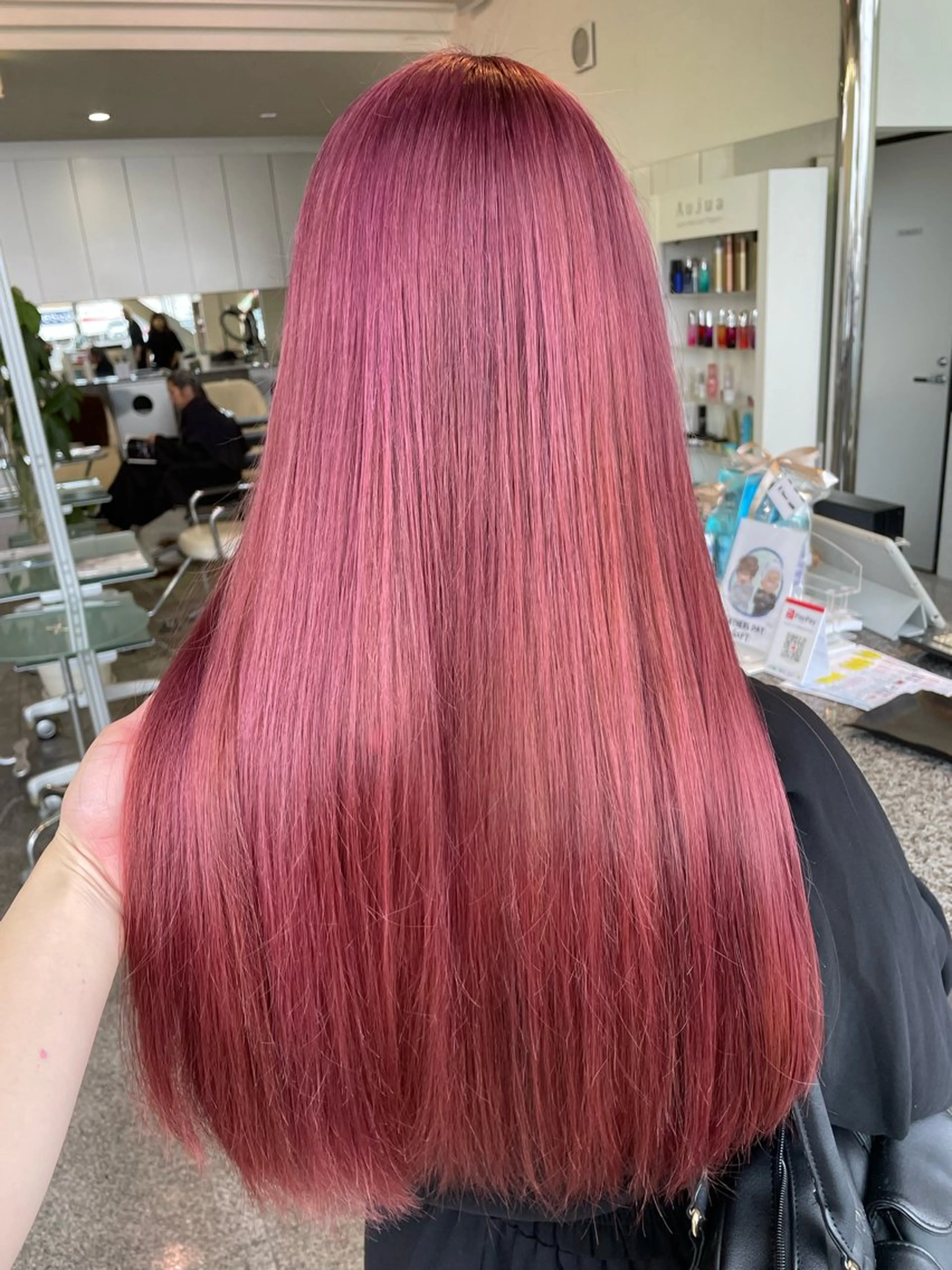 ロング カラー ブリーチ ピンクカラー ハイトーン/ブリーチ 🤍足立里湖のヘアスタイル