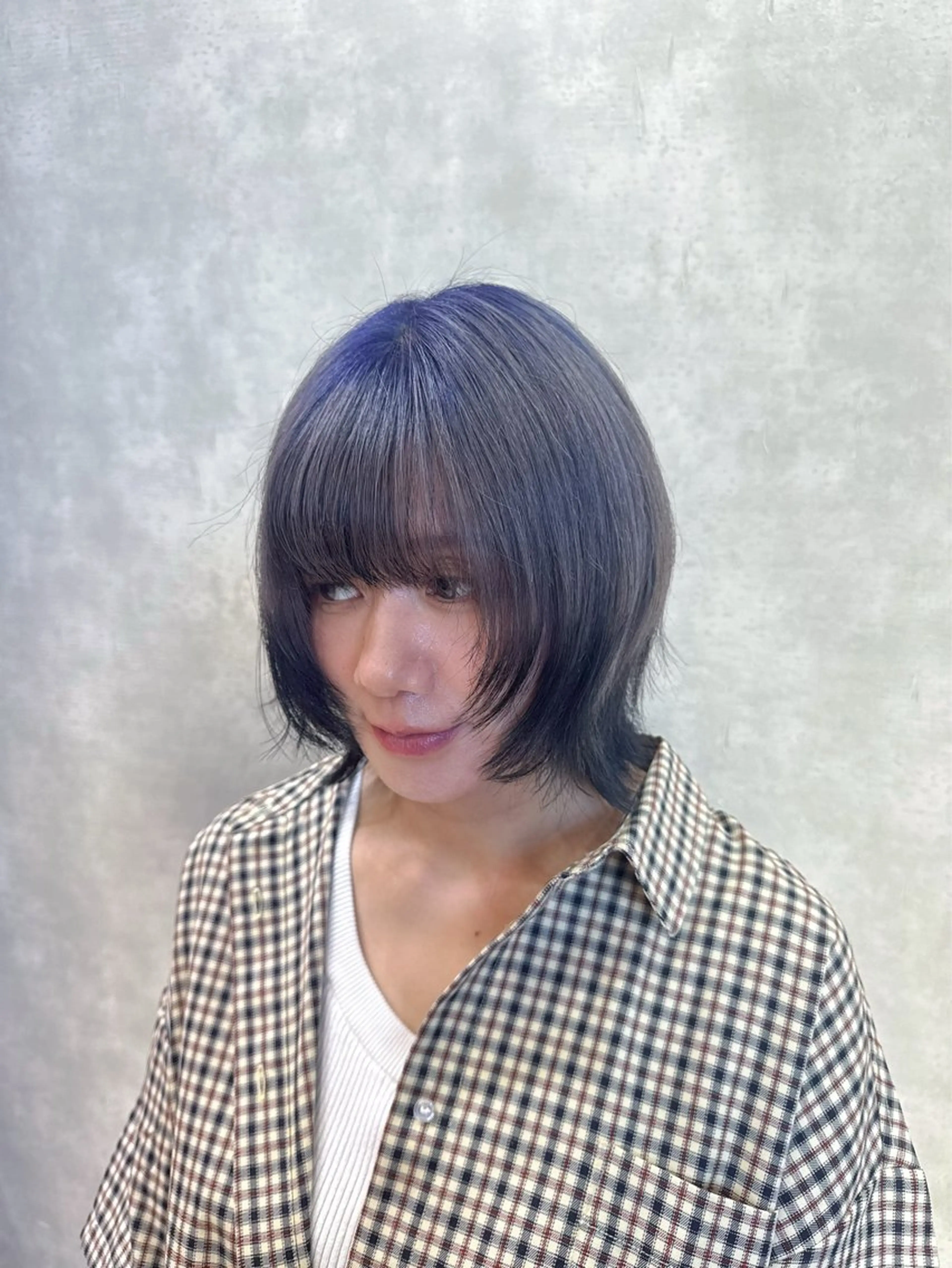 ミディアム カラー デザインカラー ウルフカット ヘアカラー デザインカラー/ ジュンナのヘアスタイル