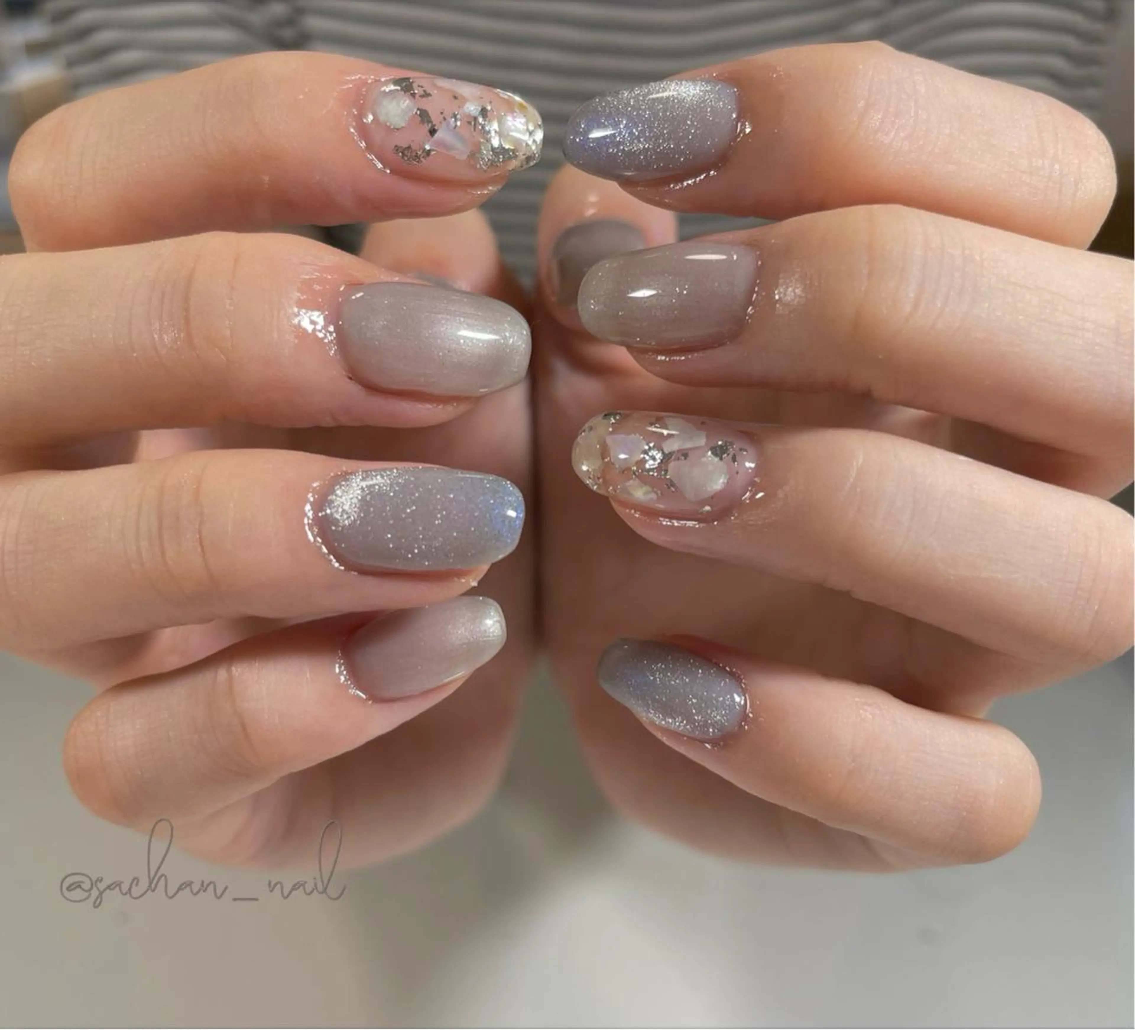 ネイル ジェルネイル マグネットネイル ハンドネイル Sukegawa Satsukiのネイルデザイン