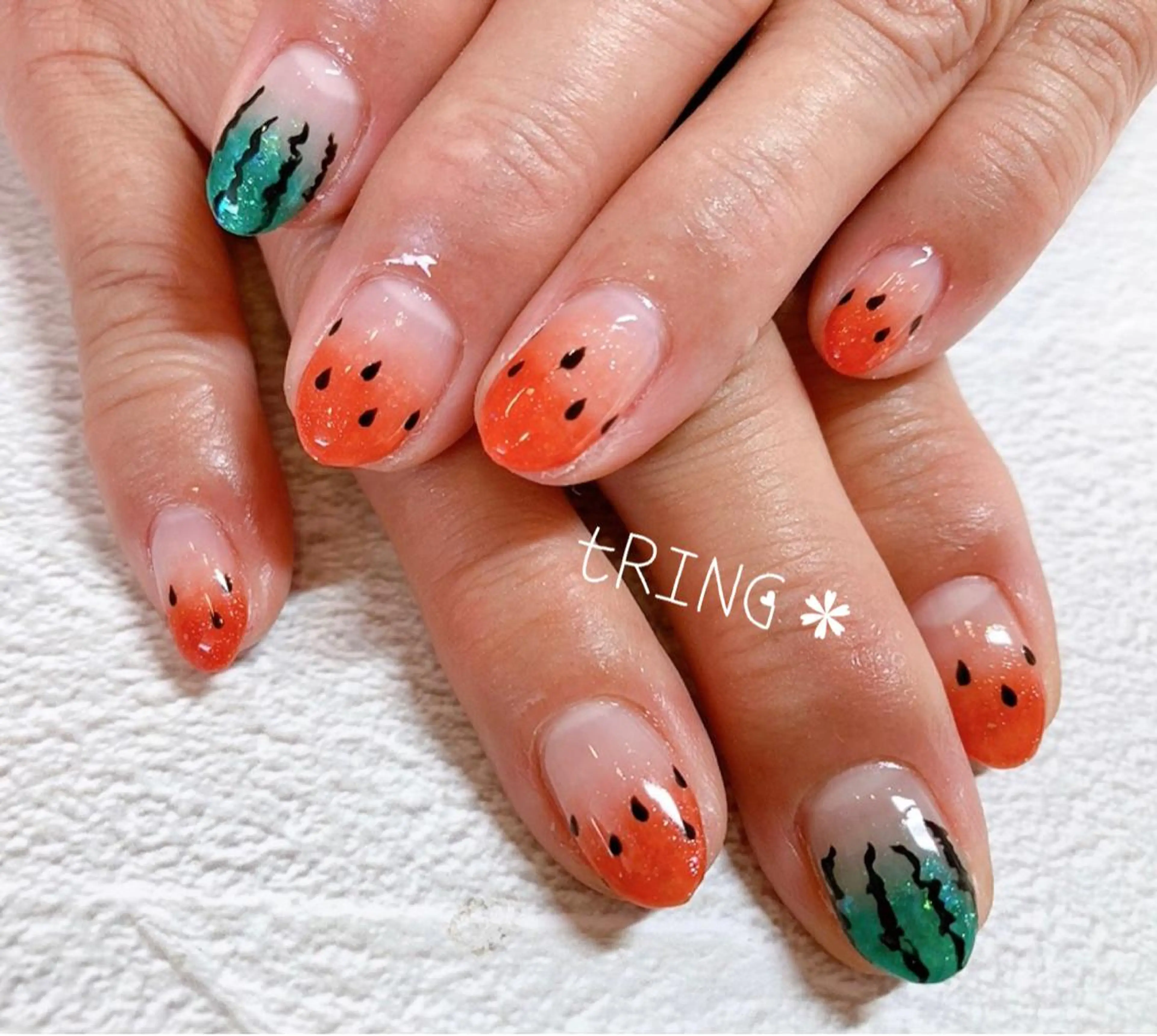 ネイル ハンドネイル tRING＊ しいの木台のネイルデザイン