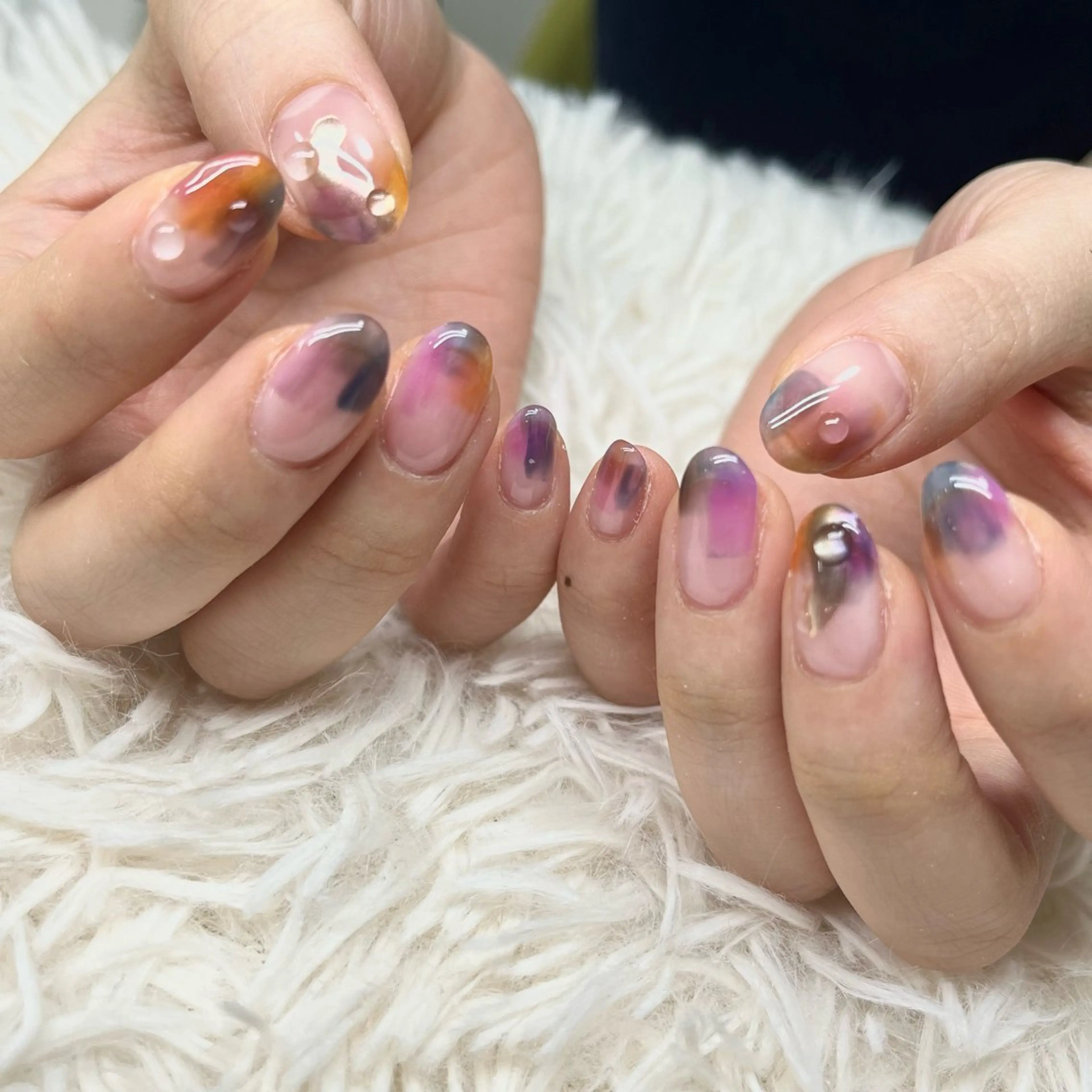 ネイル アートネイル クリアネイル フレンチネイル ジェルネイル ガラスフレンチ 🐕‍🦺Yappy 💗A-tanのネイルデザイン