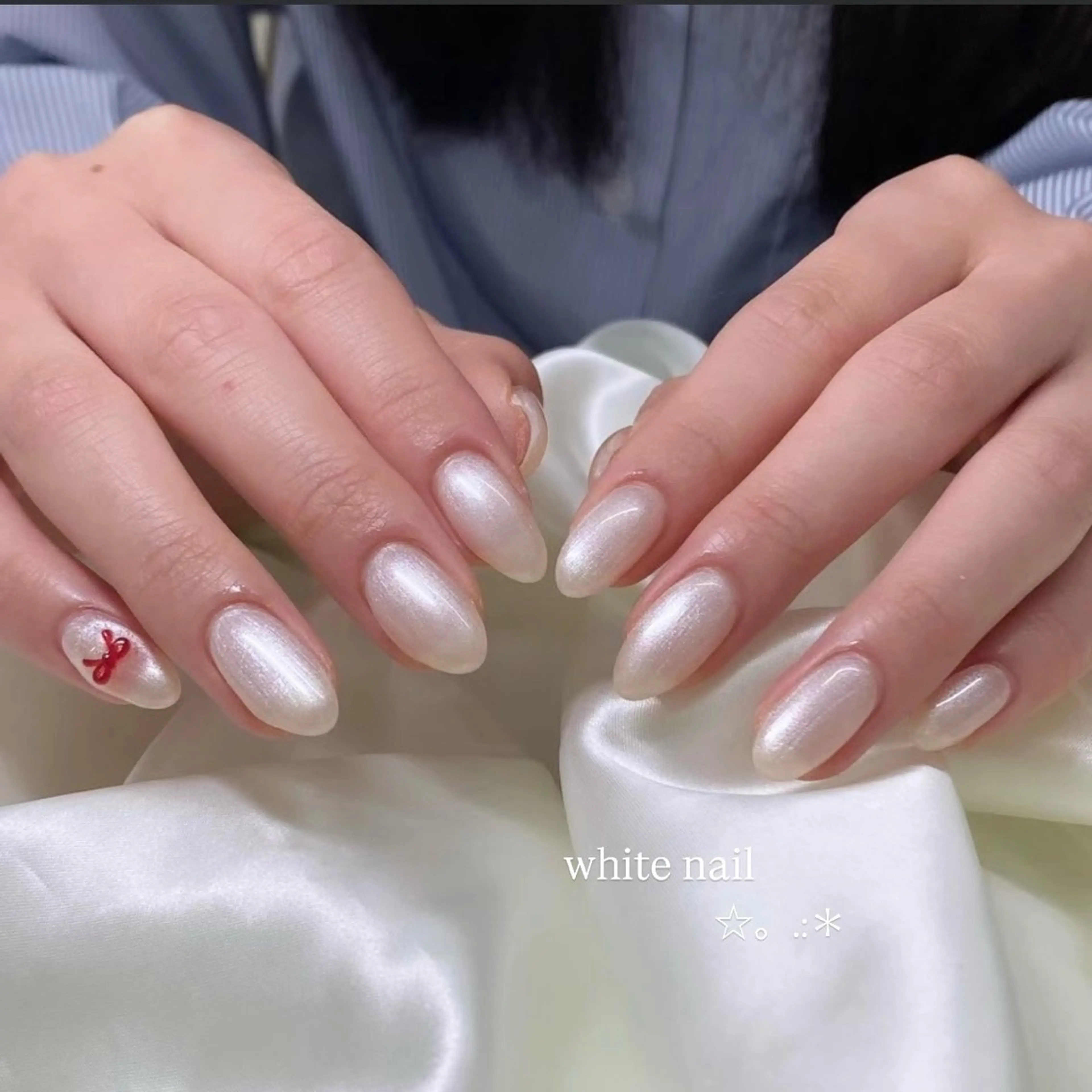 ネイル ワンカラーネイル 春ネイル ワンホンネイル ホワイト ハンドネイル Moana Aiのネイルデザイン