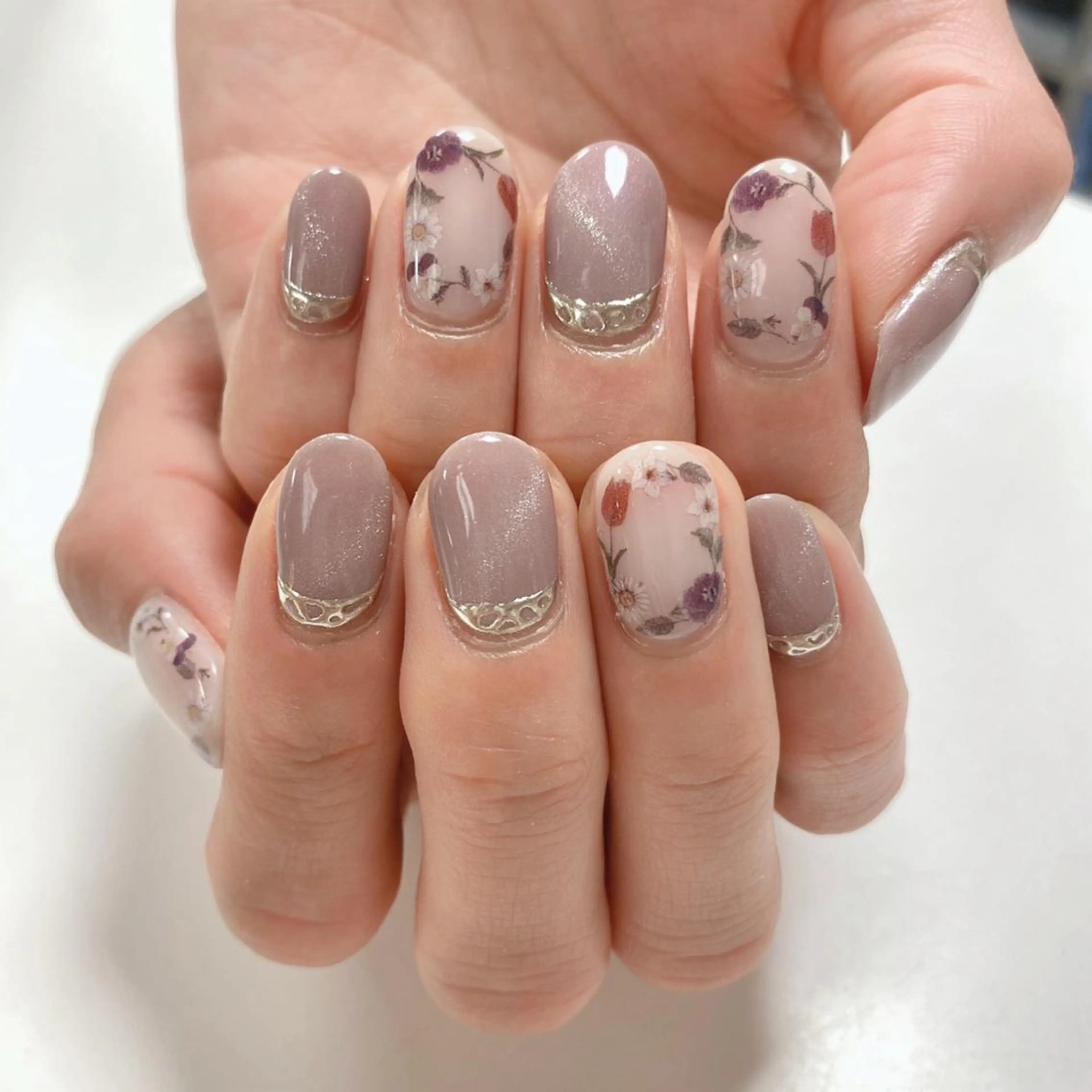 ネイル フットネイル フレンチネイル ジェルネイル ガラスフレンチ グラデーション ハンドネイル NUMAZAWA KASUMIのネイルデザイン