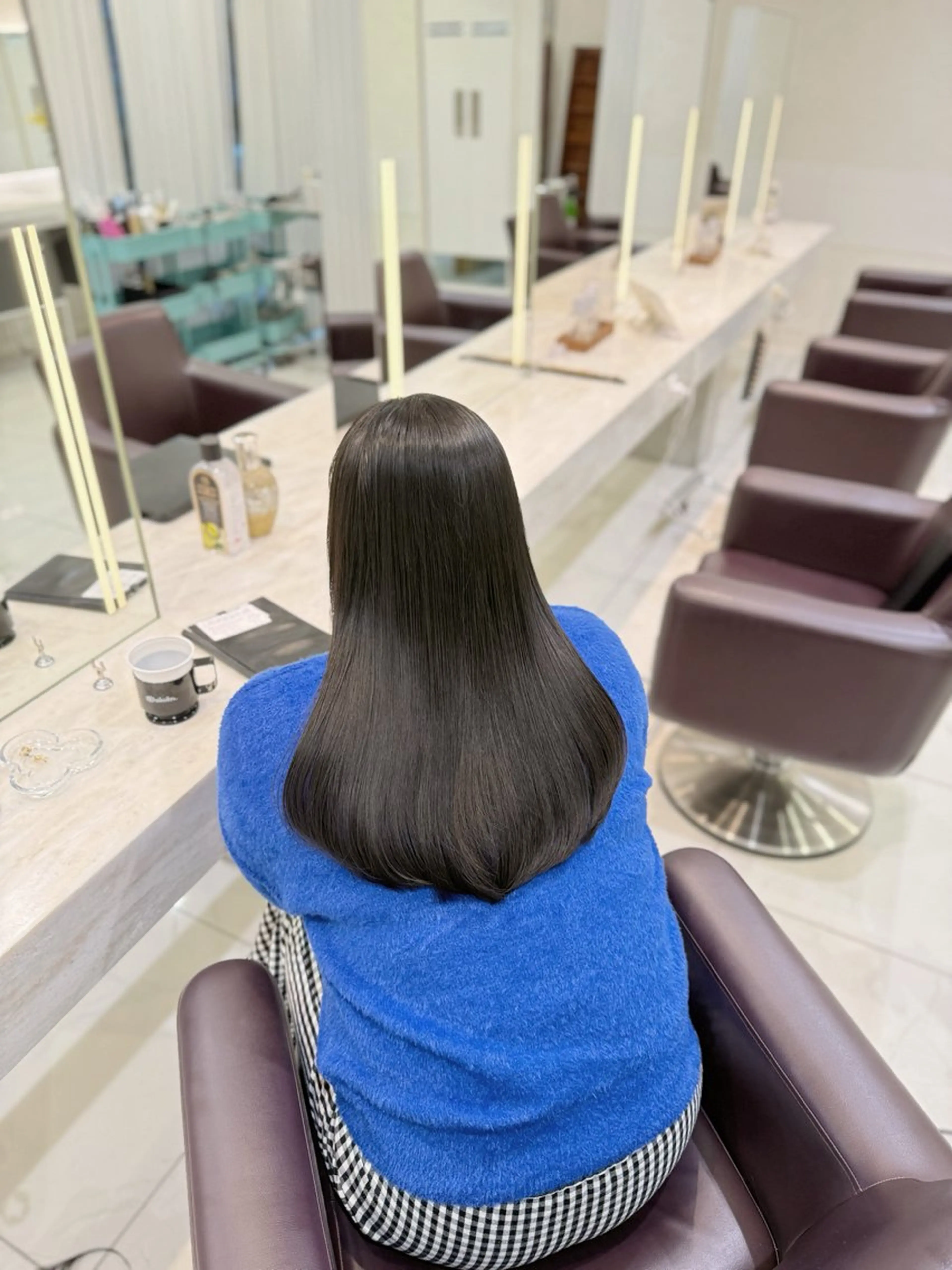 ロング カット 縮毛矯正 すずき なつき🌙のヘアスタイル