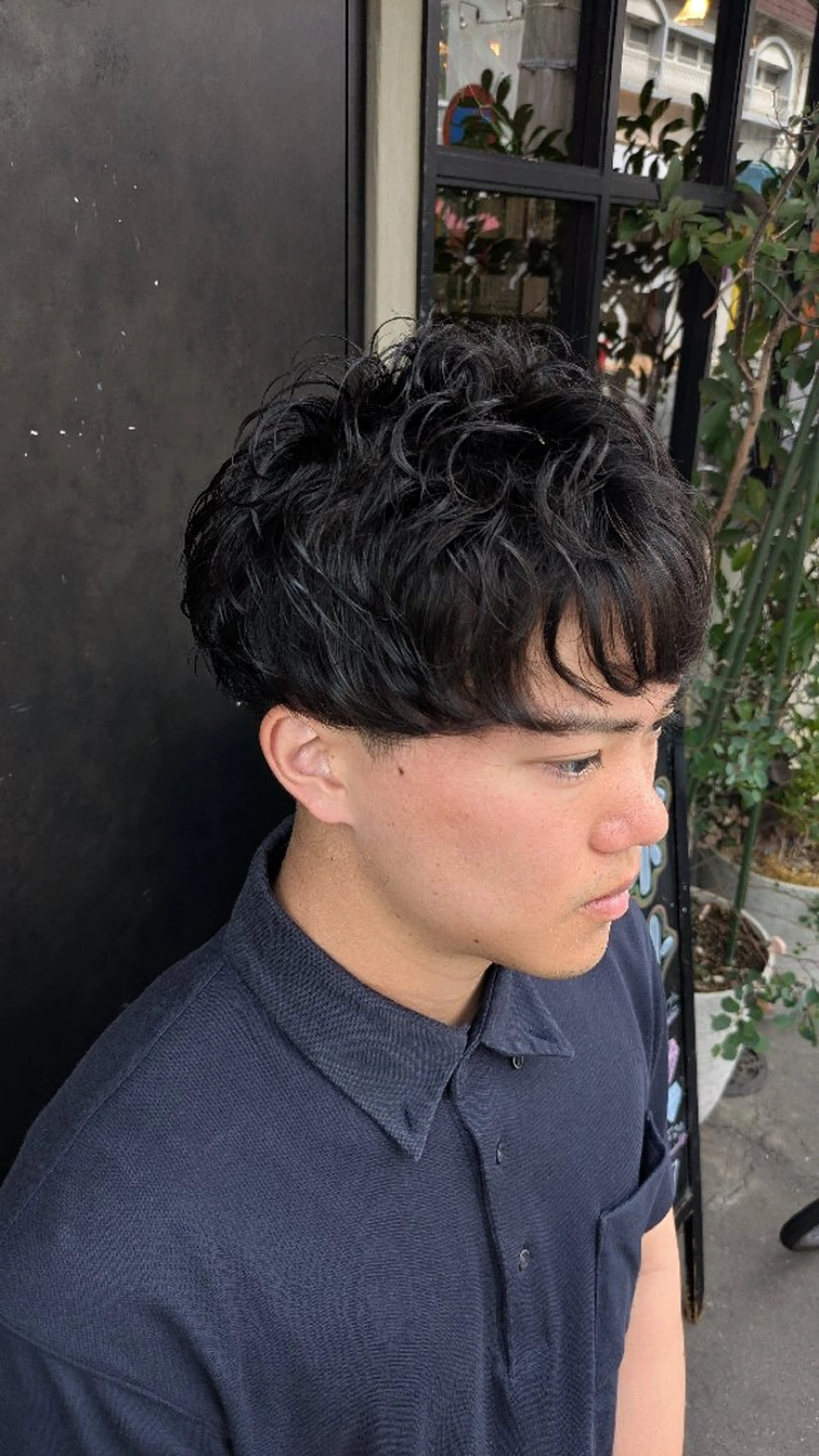 ショート メンズ パーマ メンズパーマ ヘアセット✨髪質改善 ✨臼井直子のヘアスタイル