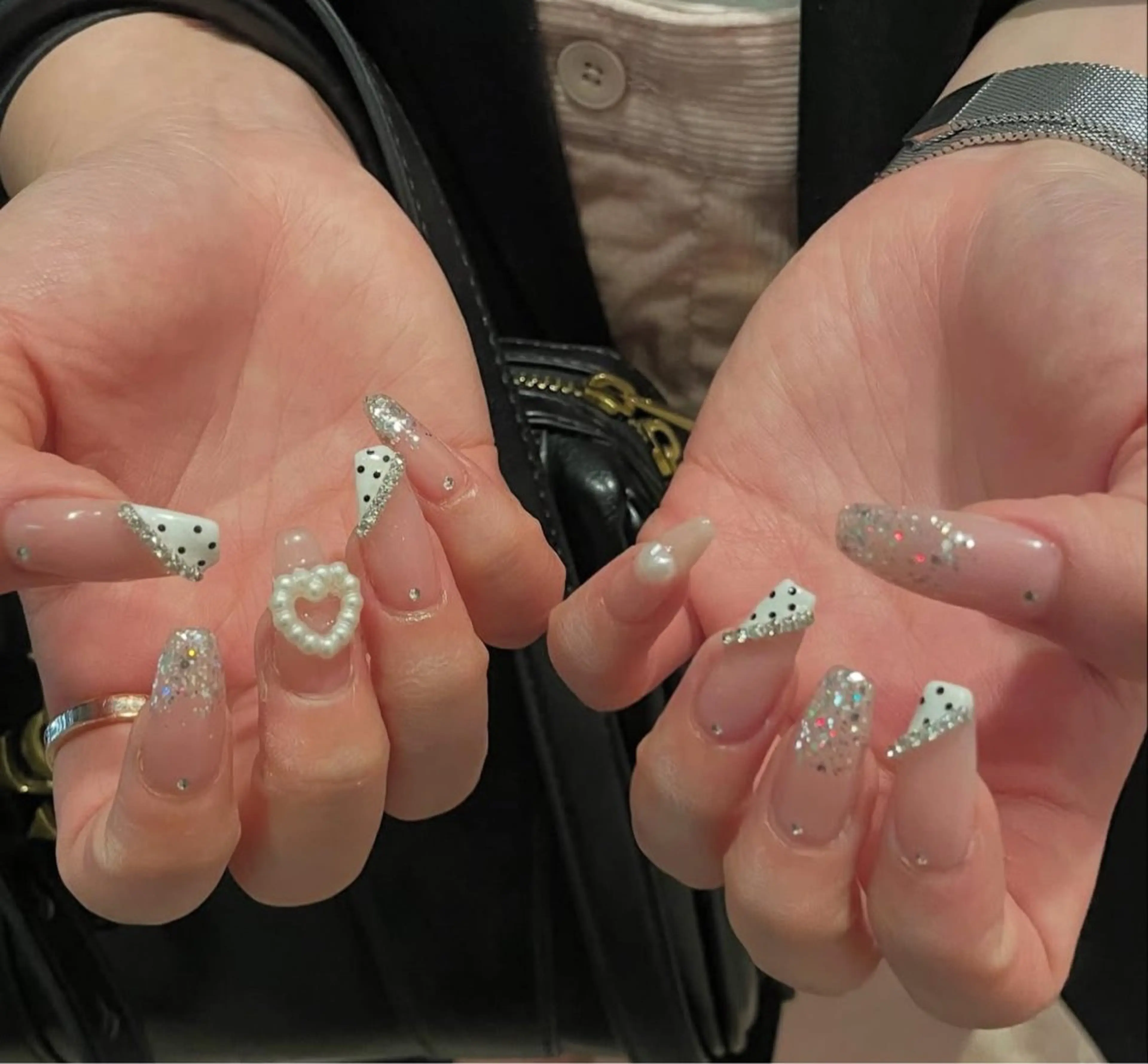 ネイル ガーリー ラメ(グリッター) ラメグラデーション ハンドネイル WOLTOKYO 渋谷/RIAのネイルデザイン