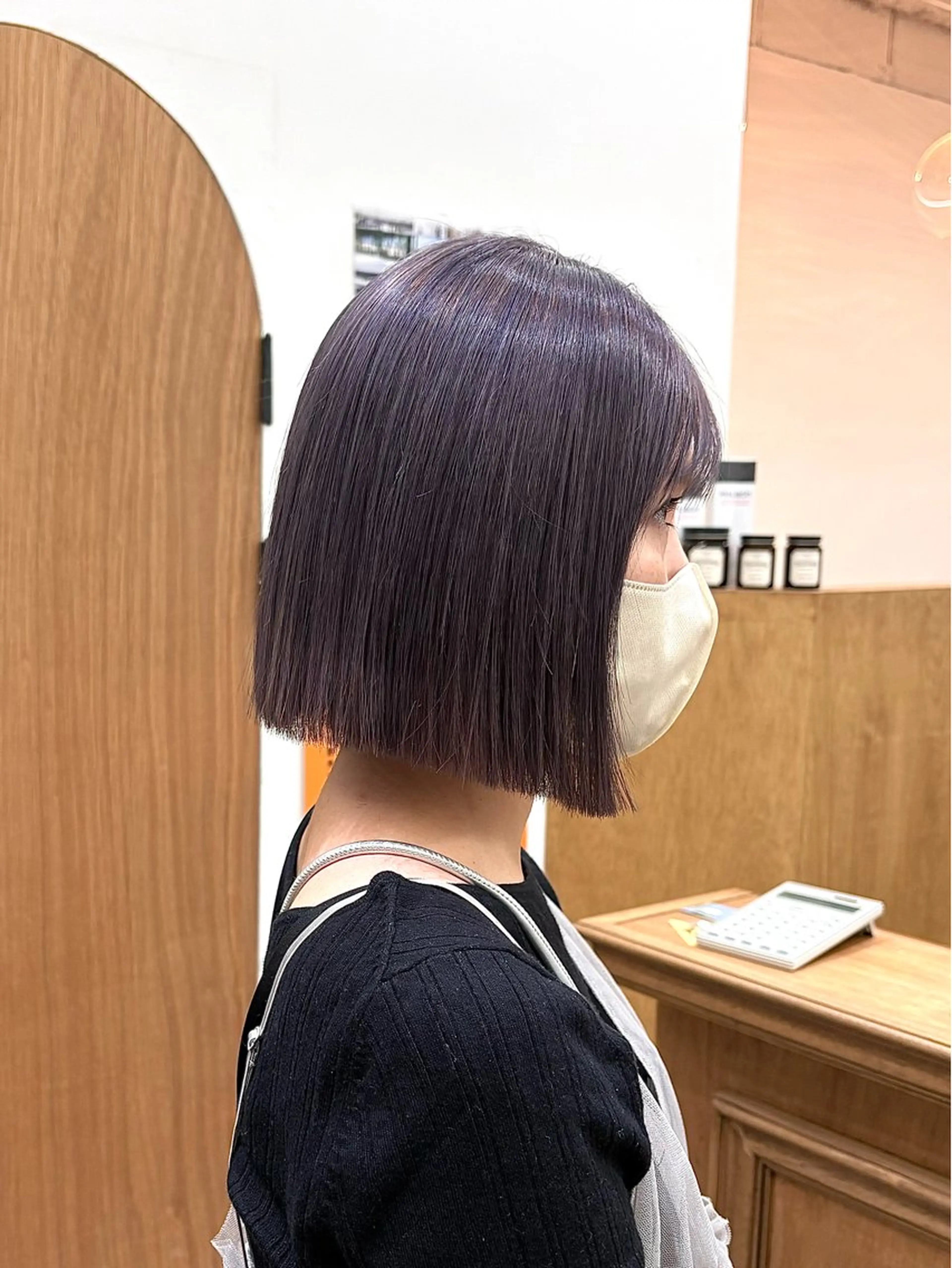 ミディアム カラー ヘアアレンジ ベージュカラー グレージュ ラベンダーカラー ラベンダーグレージュ ラベンダーグレー ハル🌸柔色/ ブリーチなし/艶髪のヘアスタイル