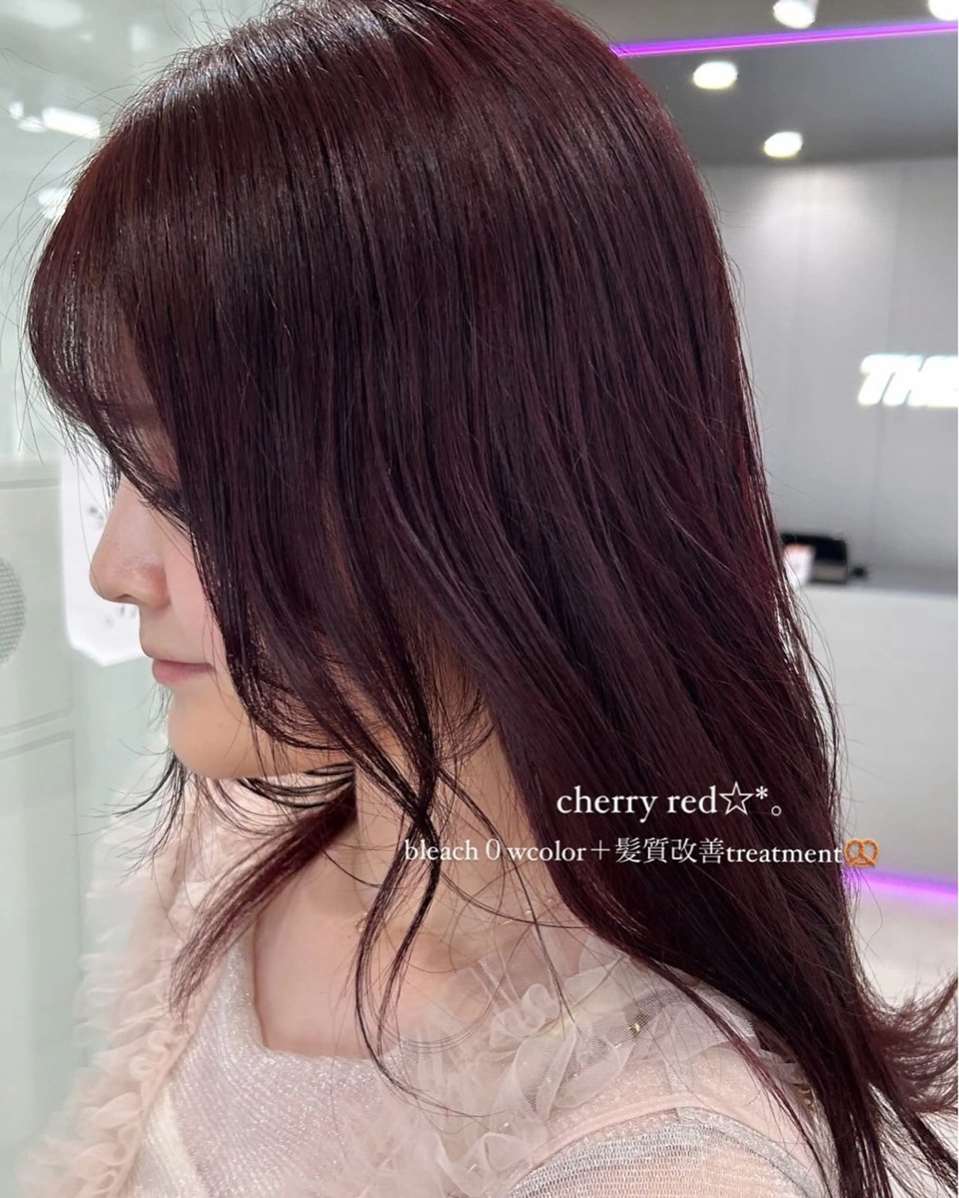 セミロング カラー 愛結 暖色カラー🎀🩰のヘアスタイル