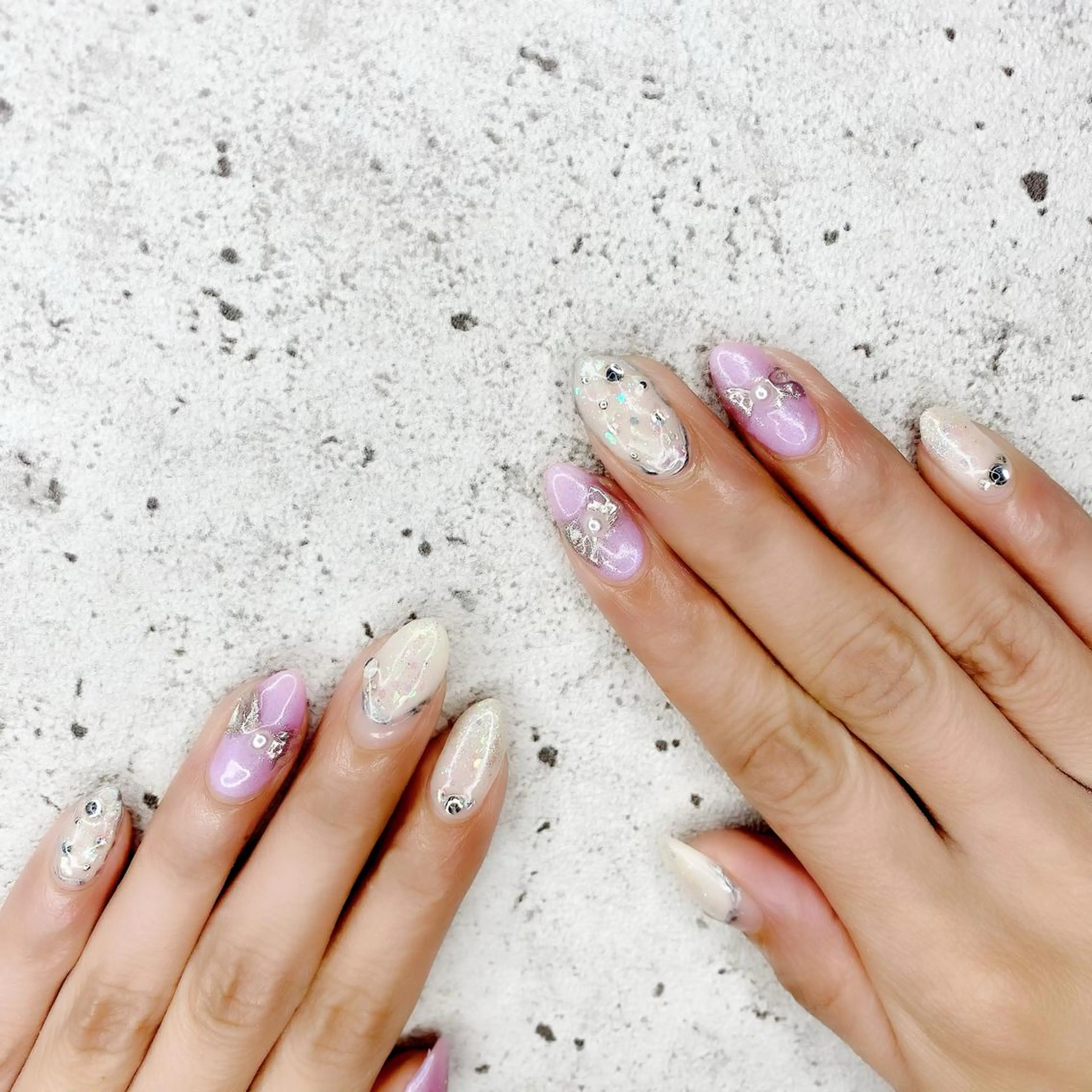 セミロング カラー パーマ ヘアアレンジ メンズ キッズ ネイル マツエク・マツパ Salon Ｋのネイルデザイン