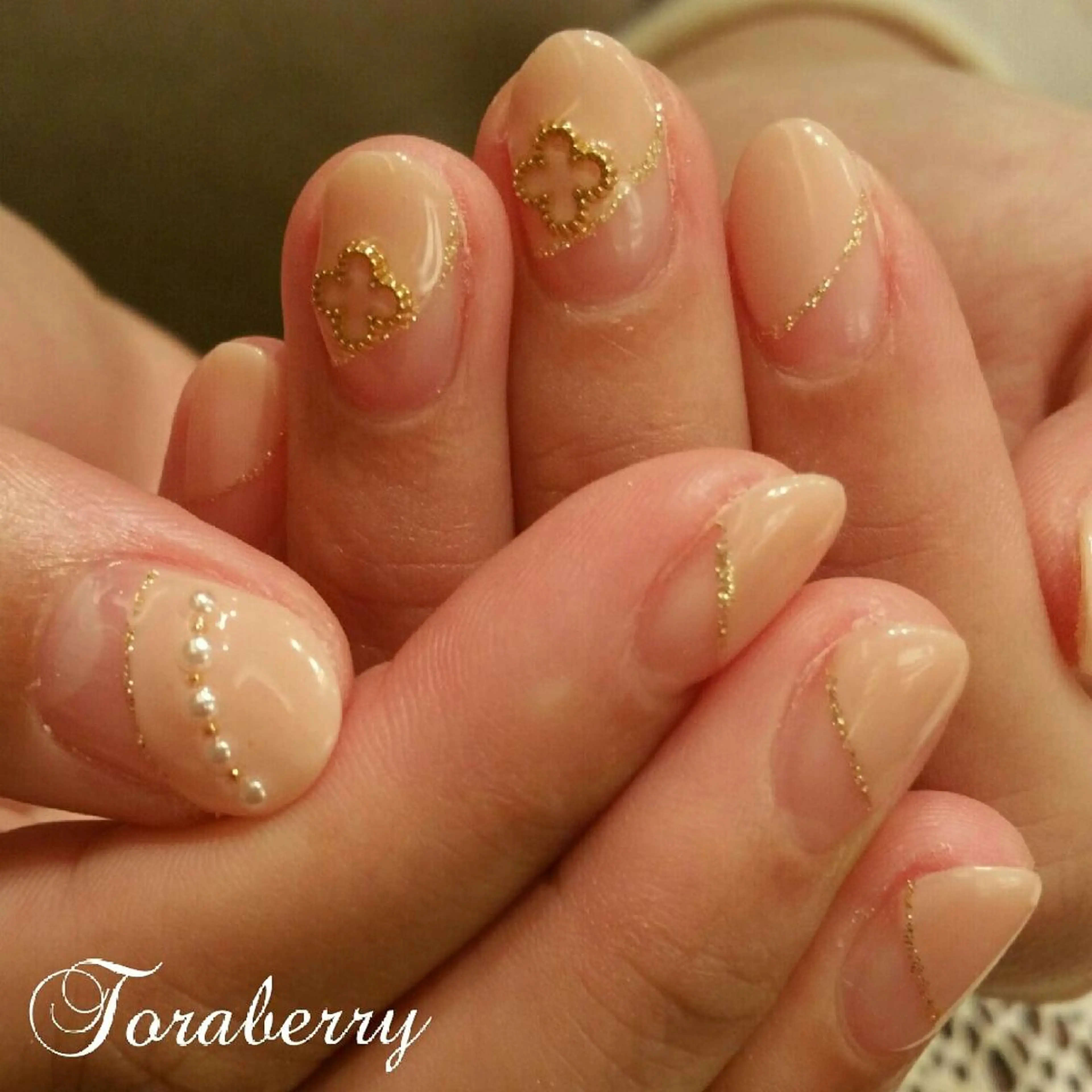 ネイル ピンク ピンクベージュ ネイリスト なつみのネイルデザイン