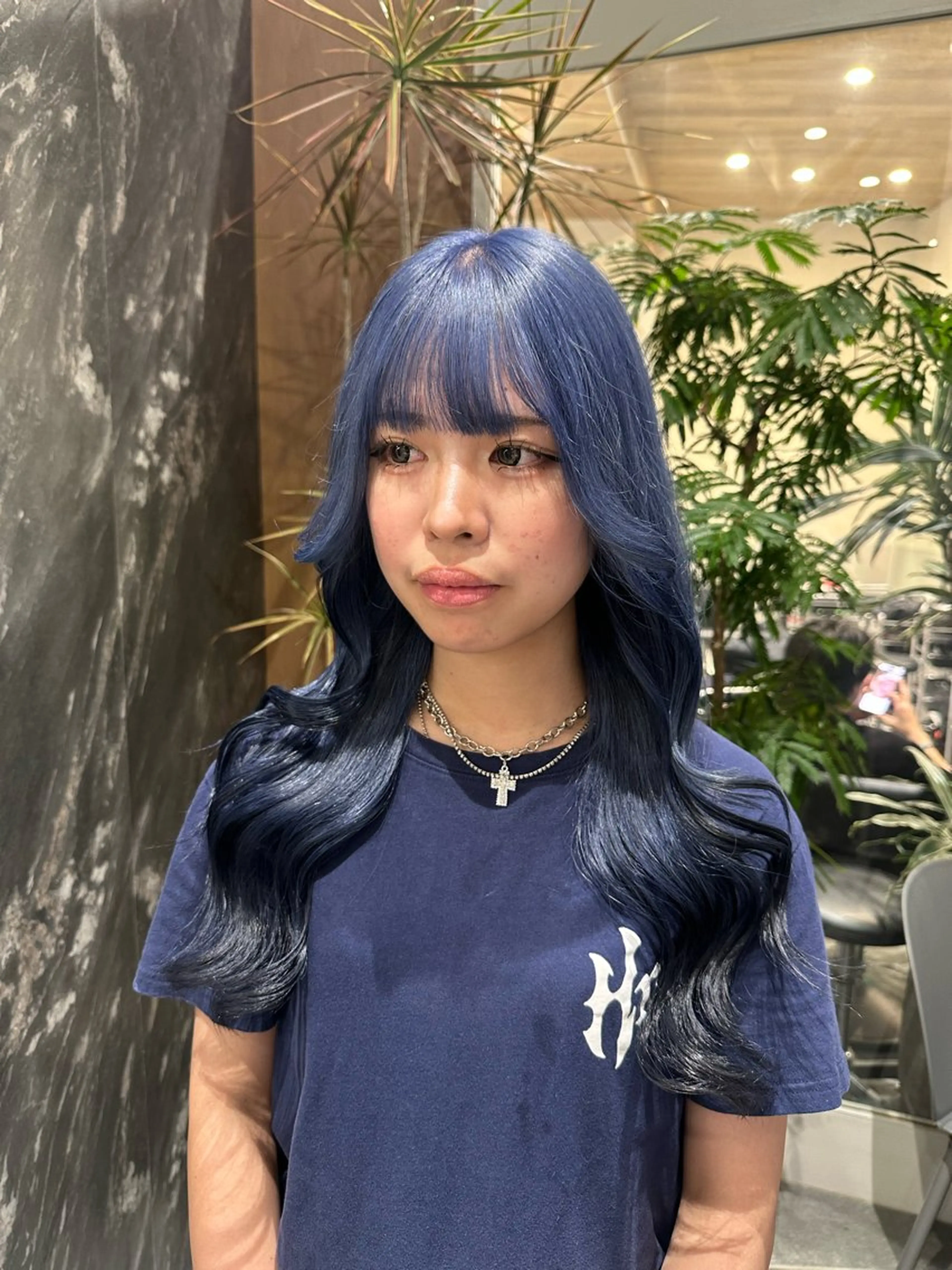 ロング カラー ブリーチ ブルーカラー ケアブリーチ ダブルカラー ハイトーンカラー ヘアカラー トリートメント 💋ハイトーンデザイ ンヘア💋A'nyuのヘアスタイル