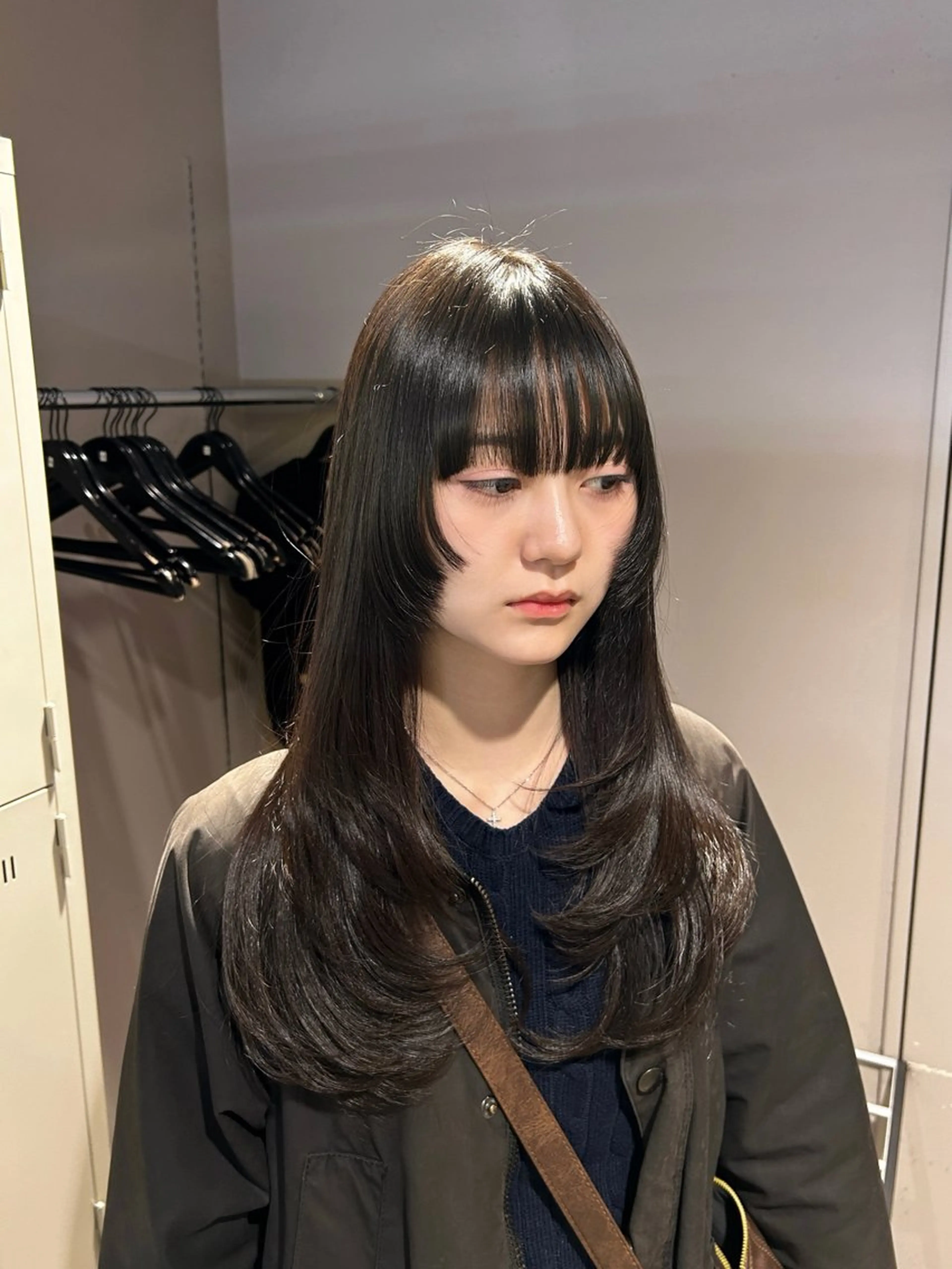 ロング 🥯縮毛/レイヤー/ ベージュヘア🥯のヘアスタイル