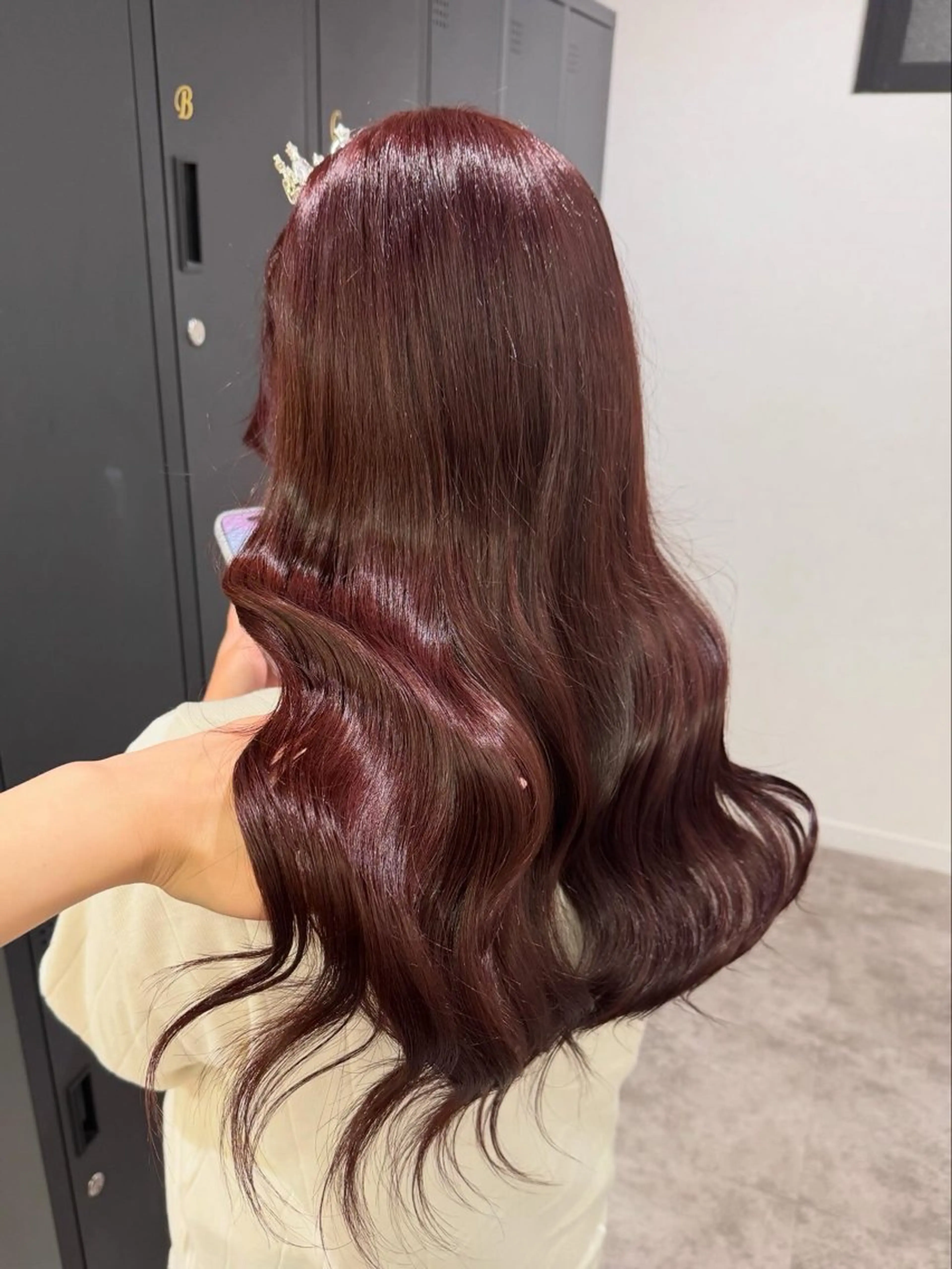 ロング カラー ブリーチ ブラウンカラー ダブルカラー ブリーチなしカラー ピンクカラー ヘアカラー 美髪縮毛矯正/暖色 カラー/ヘアメのヘアスタイル